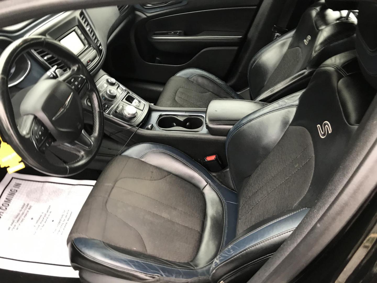2015 Black /Black Chrysler 200 S (1C3CCCBB3FN) with an 2.4L L4 DOHC 16V engine, 9-Speed Automatic transmission, located at 577 Chester Pike, Prospect Park, PA, 19076, (610) 237-1015, 39.886154, -75.302338 - Photo#10