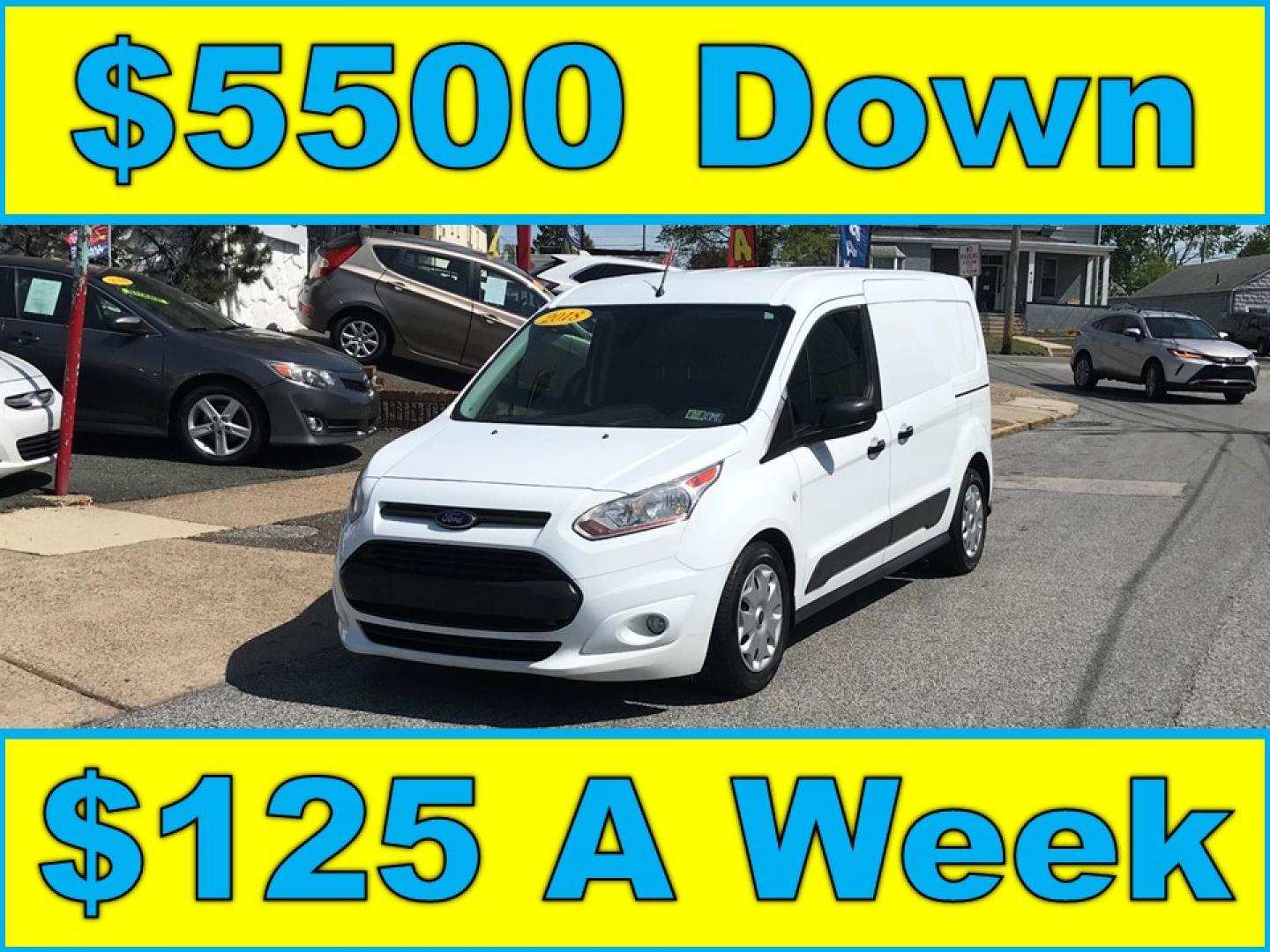 2018 White /Gray Ford Transit Connect Cargo Van XLT LWB w/Rear 180 Degree Door (NM0LS7F71J1) with an 2.5L L4 DOHC 16V engine, 6A transmission, located at 577 Chester Pike, Prospect Park, PA, 19076, (610) 237-1015, 39.886154, -75.302338 - Photo#0