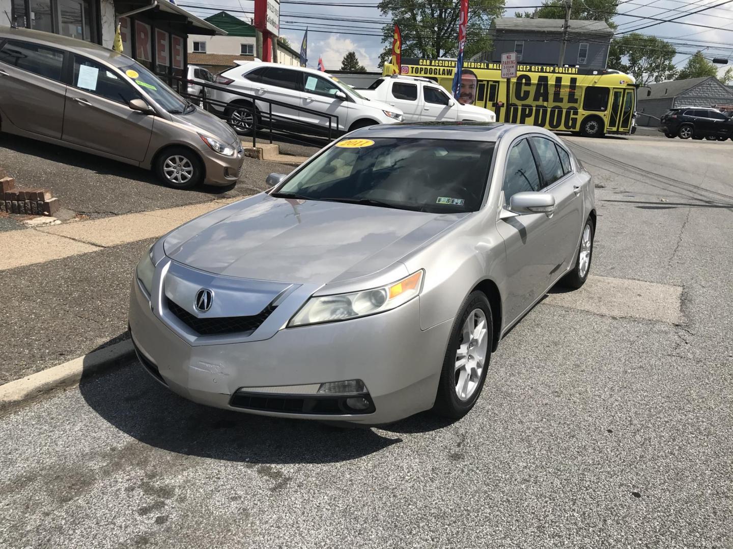2011 Silver /Gray Acura TL 5-Speed AT (19UUA8F22BA) with an 3.5L V6 SOHC 24V engine, 5-Speed Automatic transmission, located at 577 Chester Pike, Prospect Park, PA, 19076, (610) 237-1015, 39.886154, -75.302338 - 2011 Acura TL: Sunroof, black leather, new PA inspection, runs LIKE NEW! This vehicle comes inspected and has been given a bumper to bumper safety check. It is very clean, reliable, and well maintained. We offer a unique pay plan that is known for being the easiest and fastest financing option in - Photo#2