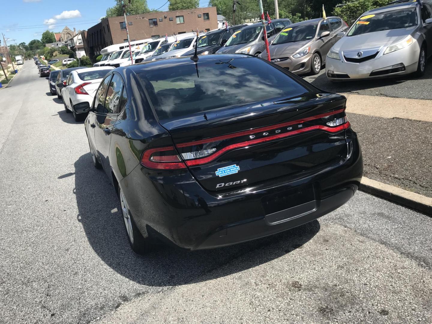 2015 Black Dodge Dart SXT (1C3CDFBB6FD) with an 2.4L L4 DOHC 16V engine, Automatic transmission, located at 577 Chester Pike, Prospect Park, PA, 19076, (610) 237-1015, 39.886154, -75.302338 - 2015 Dodge Dart SXT: Only 133k miles, new PA inspection, great on gas, SUPER CLEAN, runs LIKE NEW! This vehicle comes inspected and has been given a bumper to bumper safety check. It is very clean, reliable, and well maintained. We offer a unique pay plan that is known for being the easiest and f - Photo#5