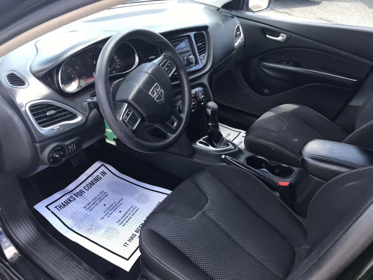 2015 Black Dodge Dart SXT (1C3CDFBB6FD) with an 2.4L L4 DOHC 16V engine, Automatic transmission, located at 577 Chester Pike, Prospect Park, PA, 19076, (610) 237-1015, 39.886154, -75.302338 - 2015 Dodge Dart SXT: Only 133k miles, new PA inspection, great on gas, SUPER CLEAN, runs LIKE NEW! This vehicle comes inspected and has been given a bumper to bumper safety check. It is very clean, reliable, and well maintained. We offer a unique pay plan that is known for being the easiest and f - Photo#6