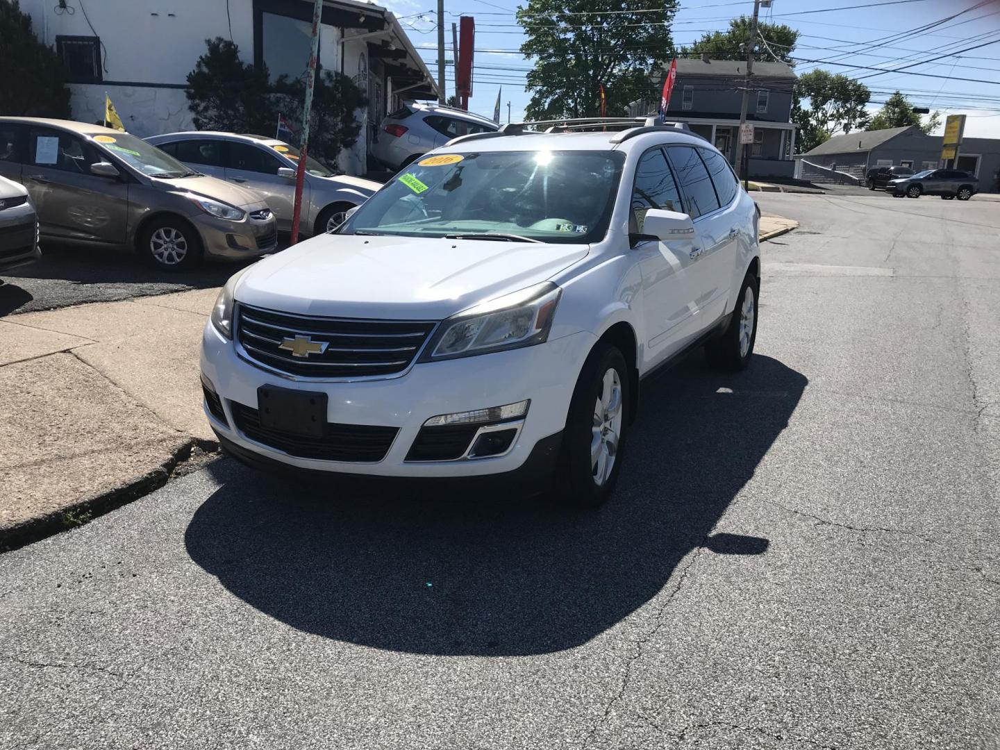2016 White Chevrolet Traverse 1LT (1GNKRGKD6GJ) with an 3.6L V6 DOHC 24V engine, 6A transmission, located at 577 Chester Pike, Prospect Park, PA, 19076, (610) 237-1015, 39.886154, -75.302338 - 2016 Chevrolet Traverse LT: 3rd row seating, backup camera, heated seats, new PA inspection, SUPER CLEAN, runs LIKE NEW! This vehicle comes inspected and has been given a bumper to bumper safety check. It is very clean, reliable, and well maintained. We offer a unique pay plan that is known for b - Photo#2