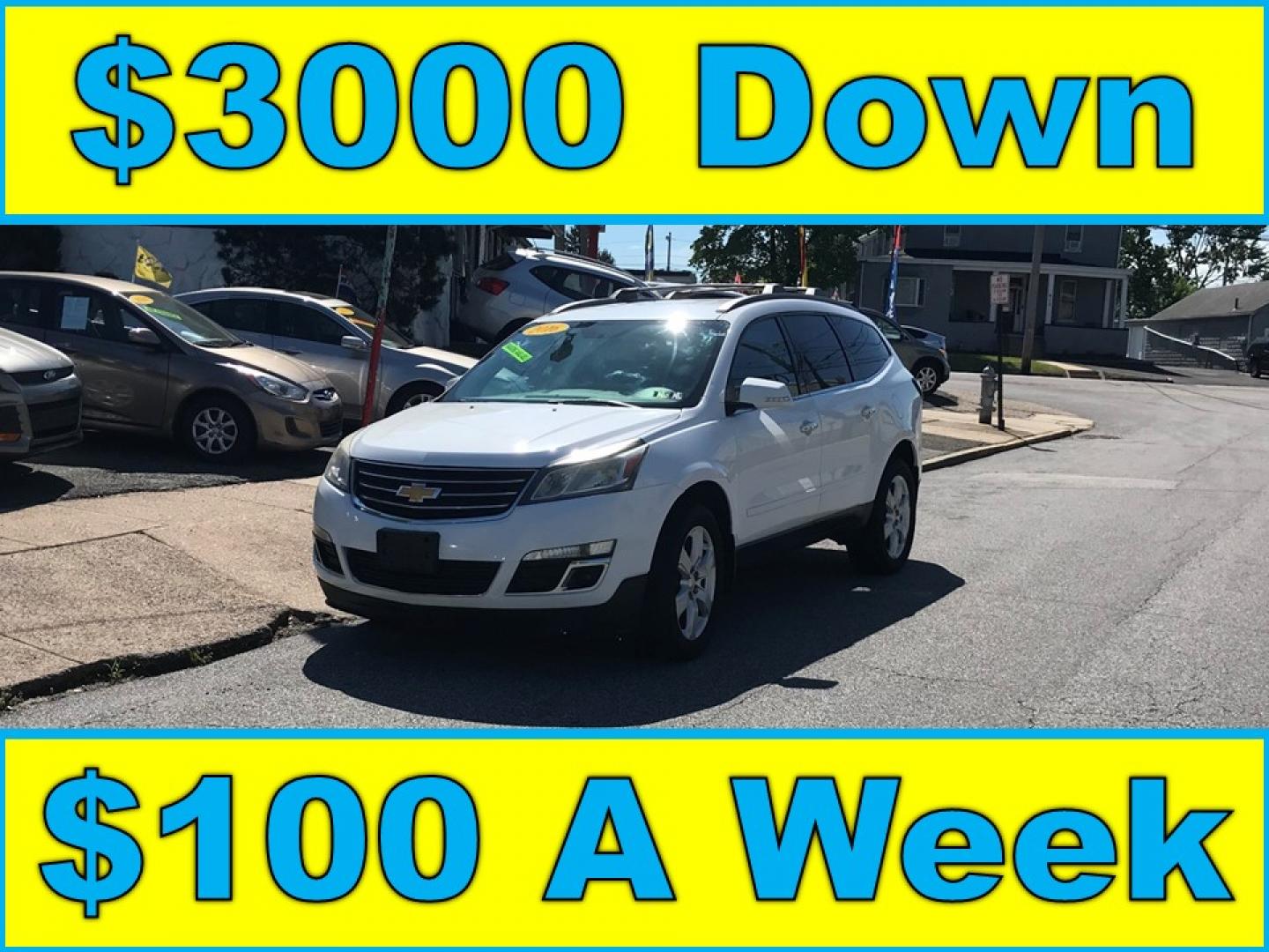 2016 White Chevrolet Traverse 1LT (1GNKRGKD6GJ) with an 3.6L V6 DOHC 24V engine, 6A transmission, located at 577 Chester Pike, Prospect Park, PA, 19076, (610) 237-1015, 39.886154, -75.302338 - 2016 Chevrolet Traverse LT: 3rd row seating, backup camera, heated seats, new PA inspection, SUPER CLEAN, runs LIKE NEW! This vehicle comes inspected and has been given a bumper to bumper safety check. It is very clean, reliable, and well maintained. We offer a unique pay plan that is known for b - Photo#0