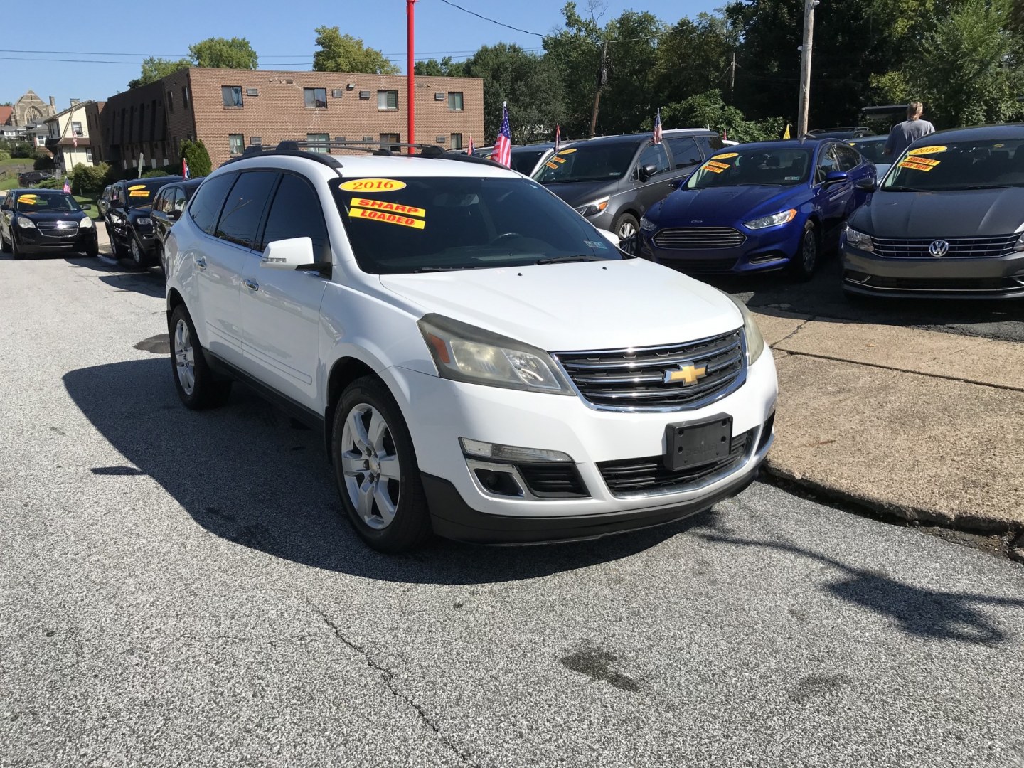 2016 White Chevrolet Traverse 1LT (1GNKRGKD6GJ) with an 3.6L V6 DOHC 24V engine, 6A transmission, located at 577 Chester Pike, Prospect Park, PA, 19076, (610) 237-1015, 39.886154, -75.302338 - 2016 Chevrolet Traverse LT: 3rd row seating, backup camera, new PA inspection, SUPER CLEAN, runs LIKE NEW! This vehicle comes inspected and has been given a bumper to bumper safety check. It is very clean, reliable, and well maintained. We offer a unique pay plan that is known for being the easie- Photo#2