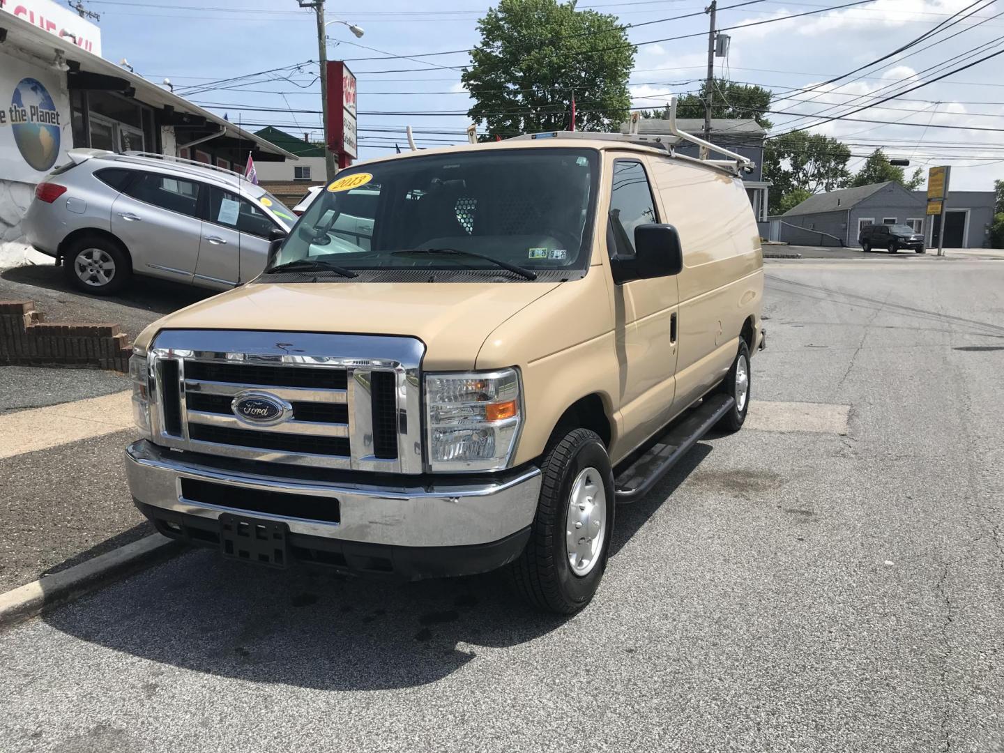 2013 Tan /Gray Ford E-Series Van E-250 (1FTNE2EW0DD) with an 4.6L V8 SOHC 16V engine, 4-Speed Automatic transmission, located at 577 Chester Pike, Prospect Park, PA, 19076, (610) 237-1015, 39.886154, -75.302338 - 2013 Ford Econoline E250 Cargo Van: 4 new tires, ladder racks, shelving, new PA inspection, FLEET MAINTAINED, runs LIKE NEW! This vehicle comes inspected and has been given a bumper to bumper safety check. It is very clean, reliable, and well maintained. We offer a unique pay plan that is known f - Photo#2