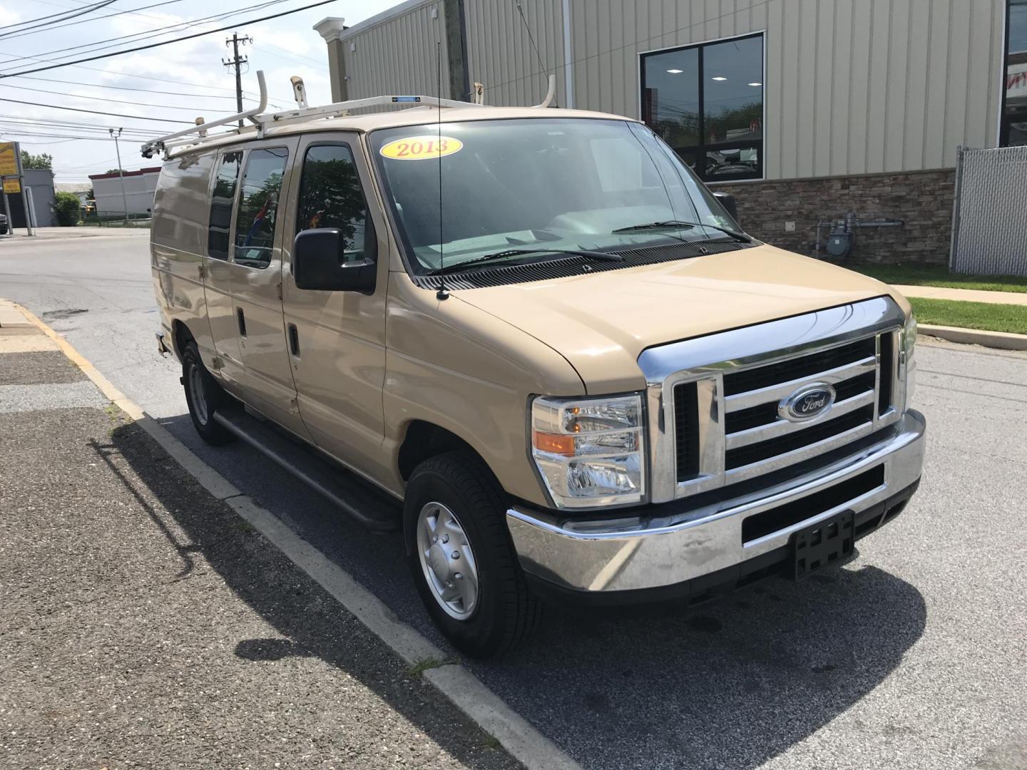 2013 Tan /Gray Ford E-Series Van E-250 (1FTNE2EW0DD) with an 4.6L V8 SOHC 16V engine, 4-Speed Automatic transmission, located at 577 Chester Pike, Prospect Park, PA, 19076, (610) 237-1015, 39.886154, -75.302338 - 2013 Ford Econoline E250 Cargo Van: 4 new tires, ladder racks, shelving, new PA inspection, FLEET MAINTAINED, runs LIKE NEW! This vehicle comes inspected and has been given a bumper to bumper safety check. It is very clean, reliable, and well maintained. We offer a unique pay plan that is known f - Photo#3