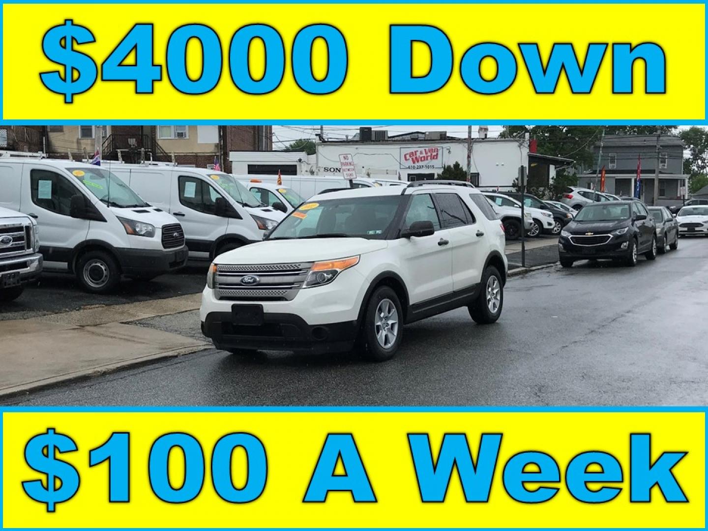 2012 White /Gray Ford Explorer 4WD (1FMHK8B8XCG) with an 3.5L V6 DOHC 24V engine, 6-Speed Automatic transmission, located at 577 Chester Pike, Prospect Park, PA, 19076, (610) 237-1015, 39.886154, -75.302338 - Photo#0