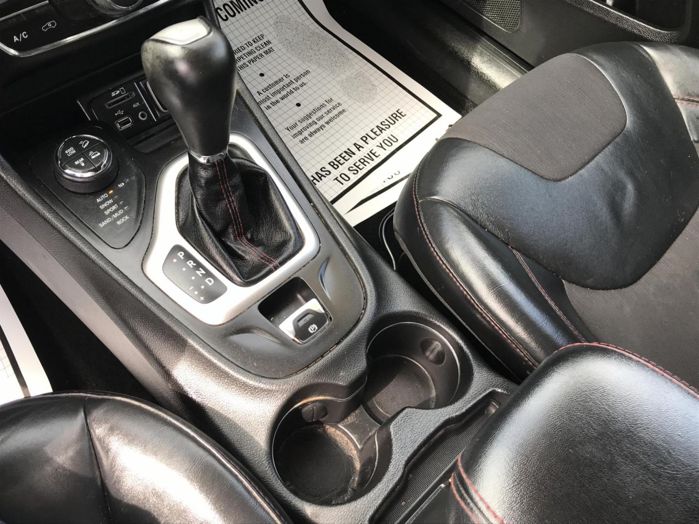2015 Gray /Black Jeep Cherokee Trailhawk 4WD (1C4PJMBB1FW) with an 2.4L L4 DOHC 16V engine, 9-Speed Automatic transmission, located at 577 Chester Pike, Prospect Park, PA, 19076, (610) 237-1015, 39.886154, -75.302338 - 2015 Jeep Cherokee Trailhawk: Only 108k miles, navigation system, 4x4, backup camera, new PA inspection, SUPER CLEAN, runs LIKE NEW! This vehicle comes inspected and has been given a bumper to bumper safety check. It is very clean, reliable, and well maintained. We offer a unique pay plan that is - Photo#14