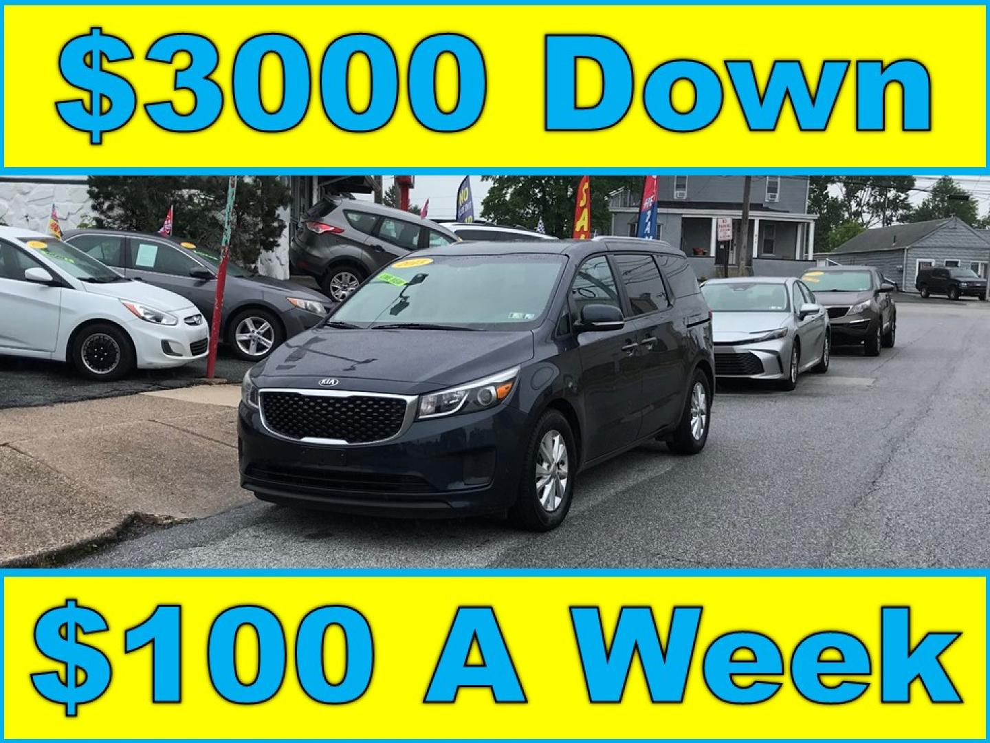 2015 Blue /Gray Kia Sedona LX (KNDMB5C10F6) with an 3.3L V6 DOHC 24V engine, 6-Speed Automatic transmission, located at 577 Chester Pike, Prospect Park, PA, 19076, (610) 237-1015, 39.886154, -75.302338 - 2015 Kia Sedona LX: Backup camera, new PA inspection, SUPER CLEAN, runs LIKE NEW! This vehicle comes inspected and has been given a bumper to bumper safety check. It is very clean, reliable, and well maintained. We offer a unique pay plan that is known for being the easiest and fastest financing - Photo#0