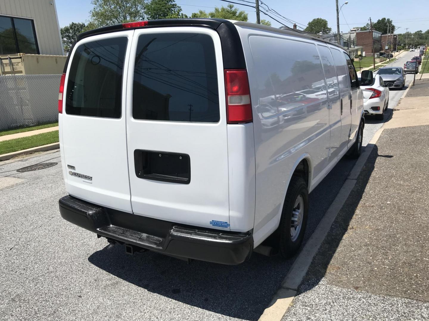 2011 White /Gray Chevrolet Express 2500 Cargo Extended (1GCWGGCG8B1) with an 6.0L V8 OHV 16V FFV engine, 4-Speed Automatic transmission, located at 577 Chester Pike, Prospect Park, PA, 19076, (610) 237-1015, 39.886154, -75.302338 - 2011 Chevy Express 2500 Extended Body: Has shelving, new PA inspection, SUPER CLEAN, FLEET MAINTAINED! This vehicle comes inspected and has been given a bumper to bumper safety check. It is very clean, reliable, and well maintained. We offer a unique pay plan that is known for being the easiest a - Photo#4