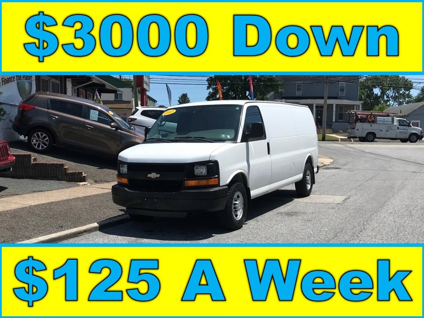 2011 White /Gray Chevrolet Express 2500 Cargo Extended (1GCWGGCG8B1) with an 6.0L V8 OHV 16V FFV engine, 4-Speed Automatic transmission, located at 577 Chester Pike, Prospect Park, PA, 19076, (610) 237-1015, 39.886154, -75.302338 - 2011 Chevy Express 2500 Extended Body: Has shelving, new PA inspection, SUPER CLEAN, FLEET MAINTAINED! This vehicle comes inspected and has been given a bumper to bumper safety check. It is very clean, reliable, and well maintained. We offer a unique pay plan that is known for being the easiest a - Photo#0