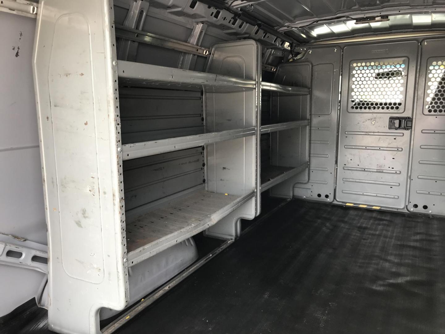 2018 Silver /Gray Chevrolet Express 3500 Cargo (1GCZGGFG3J1) with an 6.0L V8 OHV 16V FFV engine, 6A transmission, located at 577 Chester Pike, Prospect Park, PA, 19076, (610) 237-1015, 39.886154, -75.302338 - 2018 Chevrolet Express 3500 Cargo Van: Ladder racks, shelving, no side or rear windows, new PA inspection, runs LIKE NEW! This vehicle comes inspected and has been given a bumper to bumper safety check. It is very clean, reliable, and well maintained. We offer a unique pay plan that is known for - Photo#14