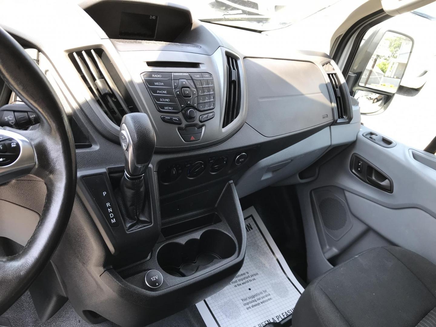 2017 White /Gray Ford Transit 250 Van Med. Roof w/Sliding Pass. 148-in. WB (1FTYR2CM3HK) with an 3.7L V6 DOHC 24V engine, 6A transmission, located at 577 Chester Pike, Prospect Park, PA, 19076, (610) 237-1015, 39.886154, -75.302338 - 2017 Ford Transit 250 Medium Roof: Multiple pieces of shelving, work bench, partition, new PA inspection, FLEET MAINTAINED! This vehicle comes inspected and has been given a bumper to bumper safety check. It is very clean, reliable, and well maintained. We offer a unique pay plan that is known fo - Photo#13