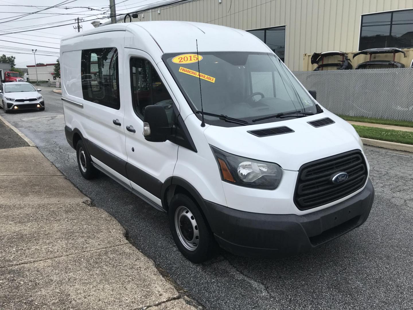 2015 White /Gray Ford Transit 150 Van Med. Roof w/Sliding Pass. 130-in. WB (1FTNE1CM3FK) with an 3.7L V6 DOHC 24V engine, 6-Speed Automatic transmission, located at 577 Chester Pike, Prospect Park, PA, 19076, (610) 237-1015, 39.886154, -75.302338 - 2015 Ford Transit Medium Roof: Fleet maintained van, new PA inspection, runs LIKE NEW! This vehicle comes inspected and has been given a bumper to bumper safety check. It is very clean, reliable, and well maintained. We offer a unique pay plan that is known for being the easiest and fastest finan - Photo#3