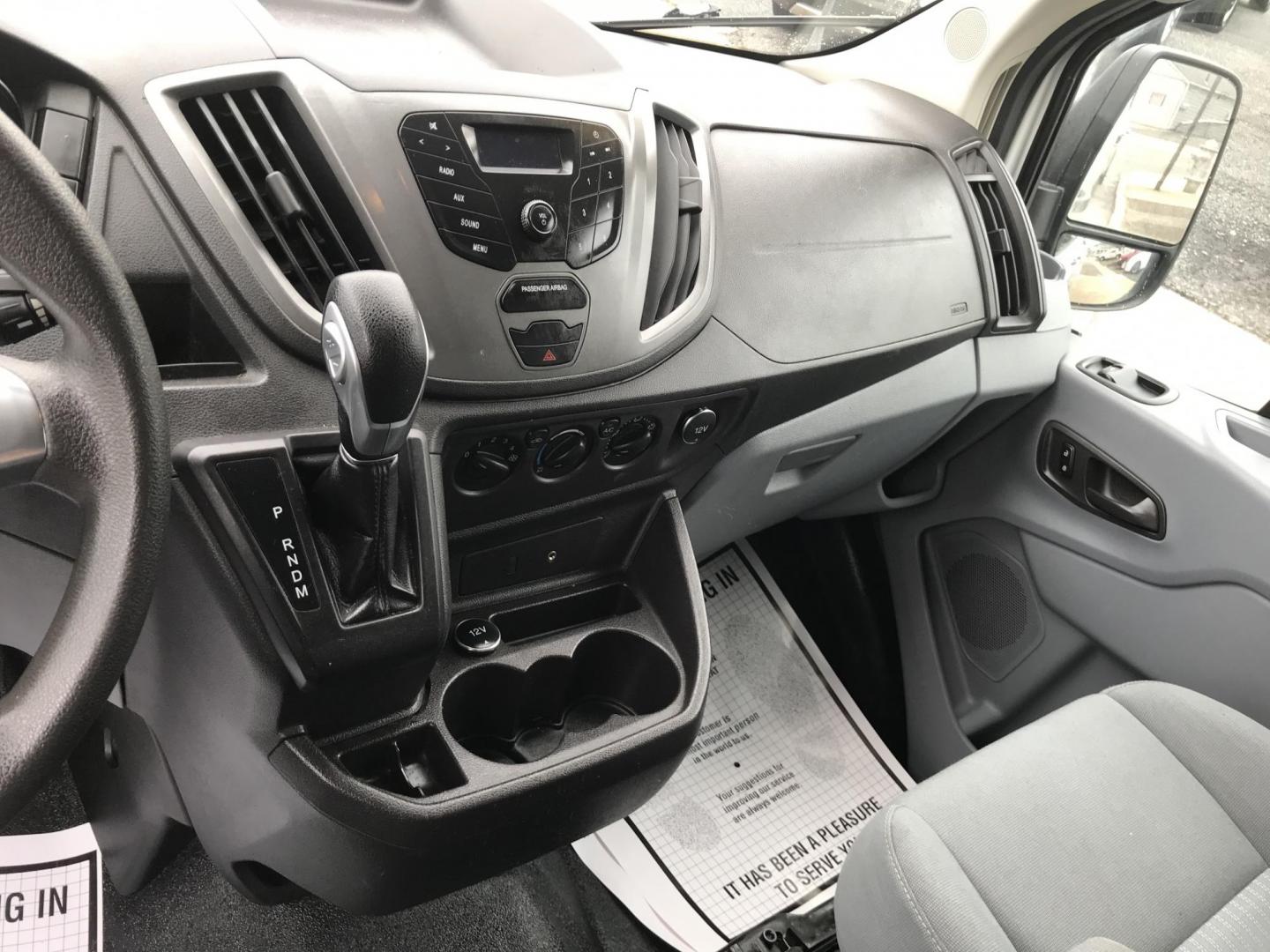 2015 White /Gray Ford Transit 150 Van Med. Roof w/Sliding Pass. 130-in. WB (1FTNE1CM3FK) with an 3.7L V6 DOHC 24V engine, 6-Speed Automatic transmission, located at 577 Chester Pike, Prospect Park, PA, 19076, (610) 237-1015, 39.886154, -75.302338 - 2015 Ford Transit Medium Roof: Fleet maintained van, new PA inspection, runs LIKE NEW! This vehicle comes inspected and has been given a bumper to bumper safety check. It is very clean, reliable, and well maintained. We offer a unique pay plan that is known for being the easiest and fastest finan - Photo#13