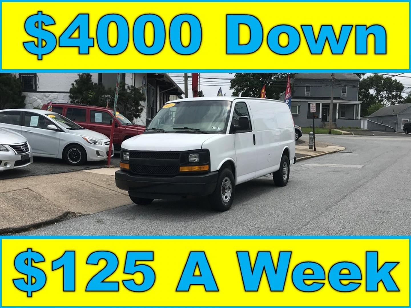 2015 White /Gray Chevrolet Express 2500 Cargo FFV (1GCWGFCG3F1) with an 6.0L V8 OHV 16V FFV engine, 6-Speed Automatic transmission, located at 577 Chester Pike, Prospect Park, PA, 19076, (610) 237-1015, 39.886154, -75.302338 - 2015 Chevrolet Express 2500: Has shelving, partition, new PA inspection, no side or rear windows, runs LIKE NEW! vehicle comes inspected and has been given a bumper to bumper safety check. It is very clean, reliable, and well maintained. We offer a unique pay plan that is known for being the easi - Photo#0