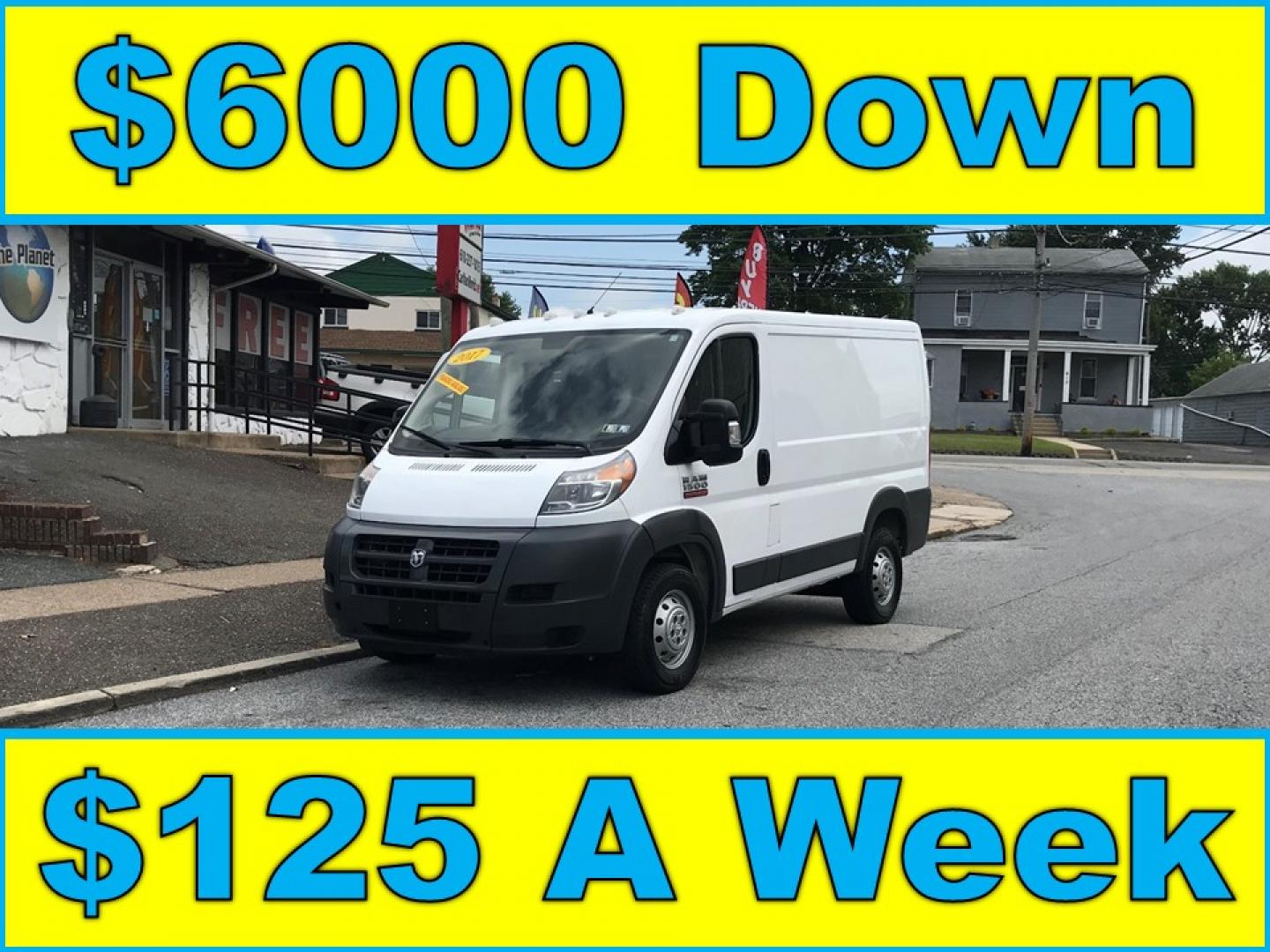 2017 White /Gray RAM Promaster 1500 Low Roof Tradesman 118-in. WB (3C6TRVNG7HE) with an 3.6L V6 engine, 6A transmission, located at 577 Chester Pike, Prospect Park, PA, 19076, (610) 237-1015, 39.886154, -75.302338 - 2017 Ram Promaster 1500: Only 123k miles, new PA inspection, partition, FLEET MAINTAINED RUNS LIKE NEW! This vehicle comes inspected and has been given a bumper to bumper safety check. It is very clean, reliable, and well maintained. We offer a unique pay plan that is known for being the easiest - Photo#0