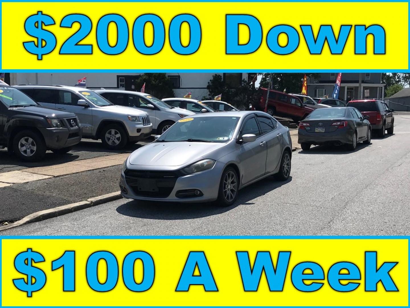 2014 Silver /Black Dodge Dart SXT (1C3CDFBB5ED) with an 2.4L L4 DOHC 16V engine, Automatic transmission, located at 577 Chester Pike, Prospect Park, PA, 19076, (610) 237-1015, 39.886154, -75.302338 - 2014 Dodge Dart SXT: Backup camera, new PA inspection, great on gas, SUPER CLEAN, runs LIKE NEW! This vehicle comes inspected and has been given a bumper to bumper safety check. It is very clean, reliable, and well maintained. We offer a unique pay plan that is known for being the easiest and fas - Photo#0