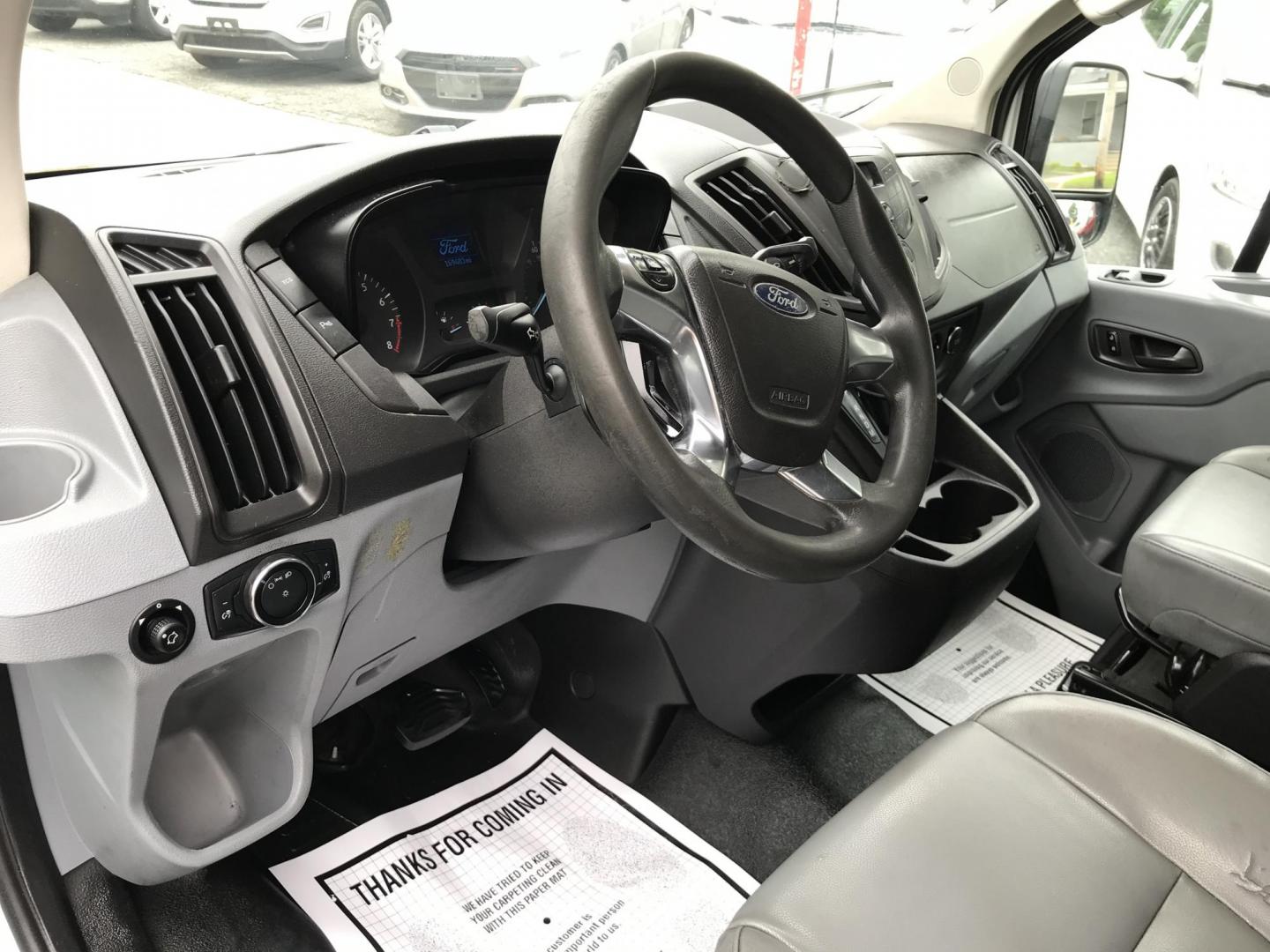 2016 White /Gray Ford Transit 250 Van Med. Roof w/Sliding Pass. 148-in. WB (1FTYR2CM1GK) with an 3.7L V6 DOHC 24V engine, 6-Speed Automatic transmission, located at 577 Chester Pike, Prospect Park, PA, 19076, (610) 237-1015, 39.886154, -75.302338 - 2016 Ford Transit 250 Medium Roof: Has shelving, new PA inspection, no side or rear windows, FLEET MAINTAINED, runs LIKE NEW! This vehicle comes inspected and has been given a bumper to bumper safety check. It is very clean, reliable, and well maintained. We offer a unique pay plan that is known - Photo#11