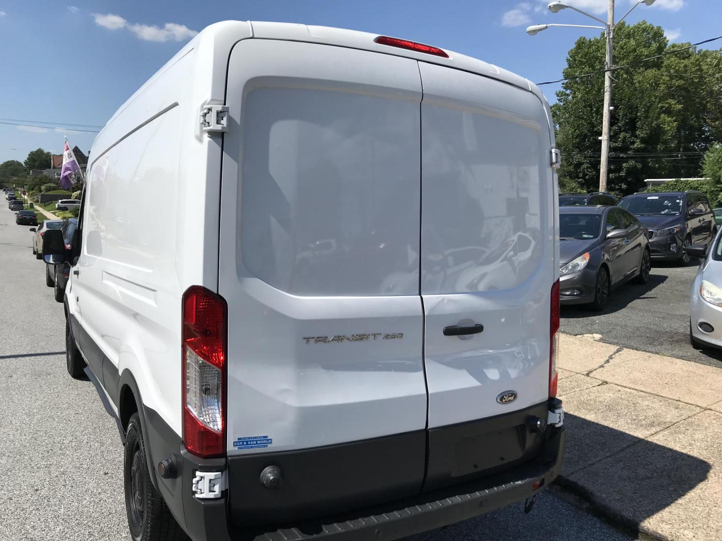 2015 White /Gray Ford Transit 250 Van Medium Roof w/Sliding Pass. 148-in. WB (1FTNR2CM6FK) with an 3.7L V6 DOHC 24V engine, 6-Speed Automatic transmission, located at 577 Chester Pike, Prospect Park, PA, 19076, (610) 237-1015, 39.886154, -75.302338 - 2015 Ford Transit 250 Medium Roof: Fleet maintained, new PA inspection, no side or rear windows, runs LIKE NEW! This vehicle comes inspected and has been given a bumper to bumper safety check. It is very clean, reliable, and well maintained. We offer a unique pay plan that is known for being the - Photo#5