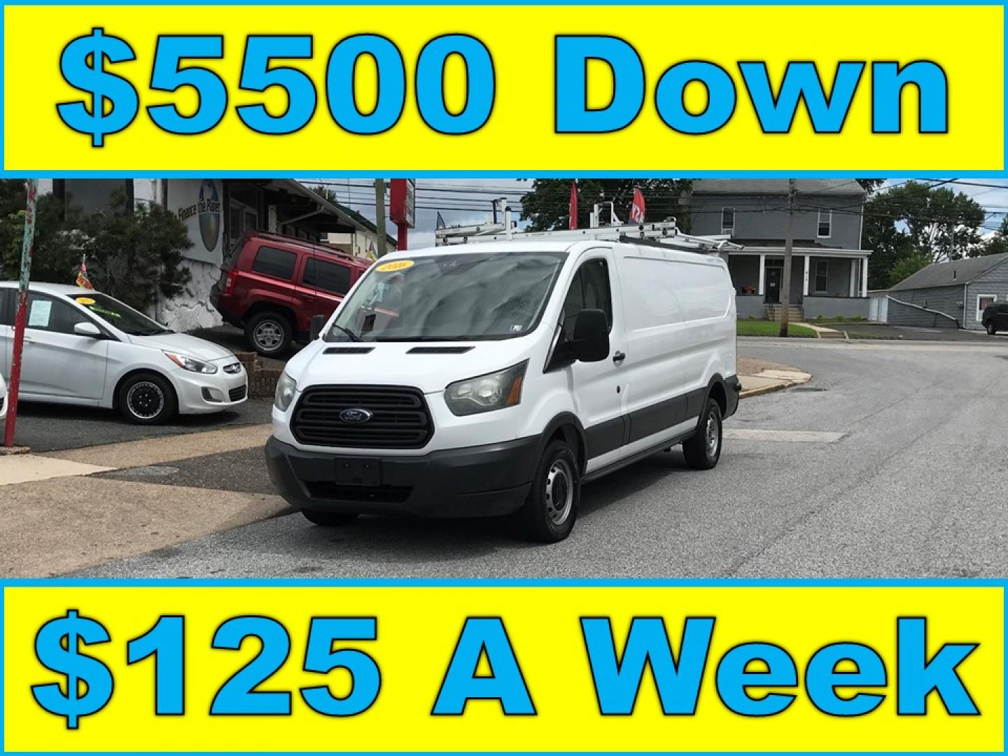 2016 White /Gray Ford Transit 250 Van Low Roof 60/40 Pass. 148-in. WB (1FTYR2ZM8GK) with an 3.7L V6 DOHC 24V engine, 6A transmission, located at 577 Chester Pike, Prospect Park, PA, 19076, (610) 237-1015, 39.886154, -75.302338 - 2016 Ford Transit 250: Extended body, dual drop down ladder racks, multiple pieces of shelving, partition, no side or rear windows, new PA inspection, FLEET MAINTAINED! This vehicle comes inspected and has been given a bumper to bumper safety check. It is very clean, reliable, and well maintained - Photo#0