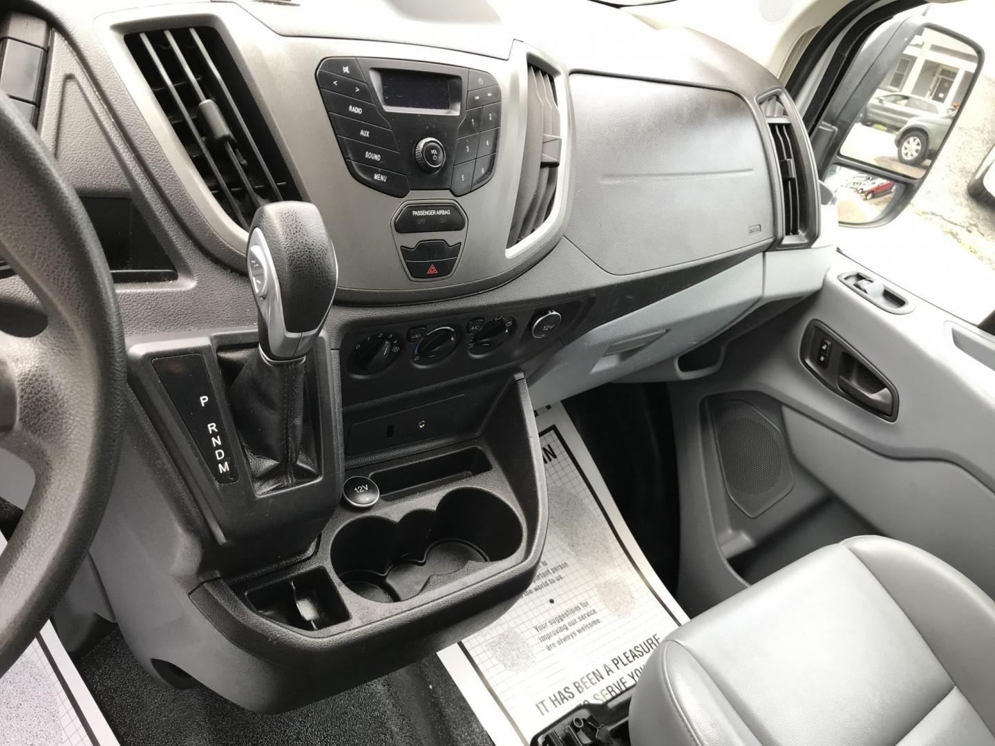 2016 White /Gray Ford Transit 250 Van Low Roof 60/40 Pass. 148-in. WB (1FTYR2ZM8GK) with an 3.7L V6 DOHC 24V engine, 6A transmission, located at 577 Chester Pike, Prospect Park, PA, 19076, (610) 237-1015, 39.886154, -75.302338 - 2016 Ford Transit 250: Extended body, dual drop down ladder racks, multiple pieces of shelving, partition, no side or rear windows, new PA inspection, FLEET MAINTAINED! This vehicle comes inspected and has been given a bumper to bumper safety check. It is very clean, reliable, and well maintained - Photo#13