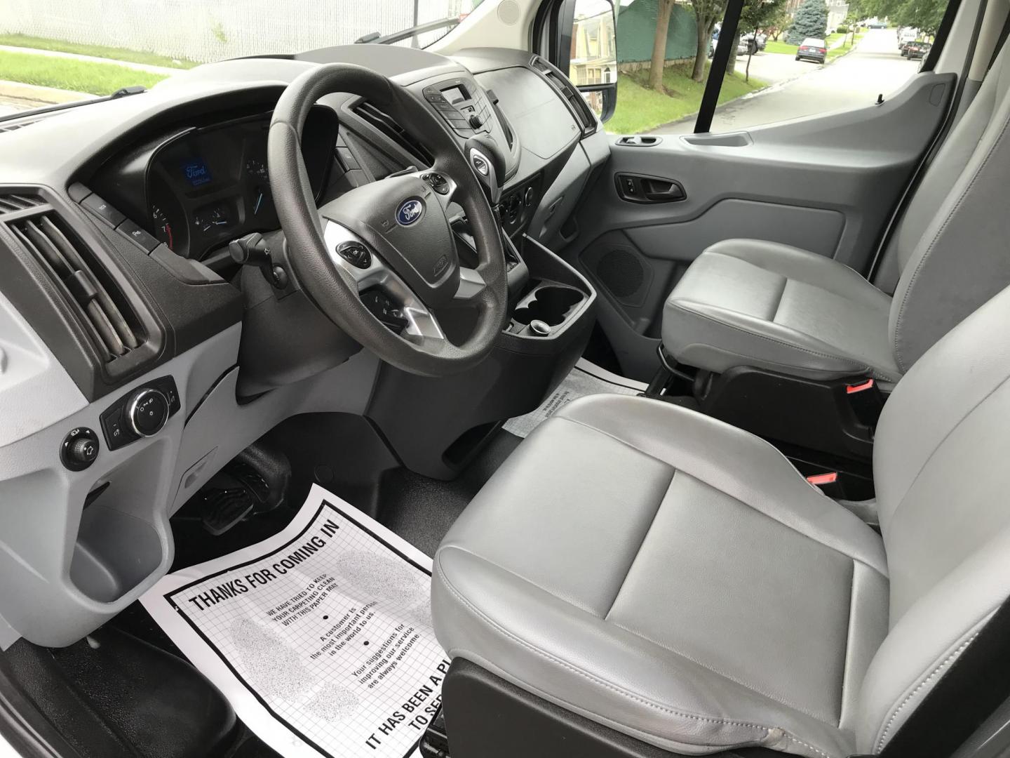2019 White /Gray Ford Transit 250 Van Med. Roof w/Sliding Pass. 148-in. WB (1FTYR2CMXKK) with an 3.7L V6 DOHC 24V engine, 6A transmission, located at 577 Chester Pike, Prospect Park, PA, 19076, (610) 237-1015, 39.886154, -75.302338 - Photo#7