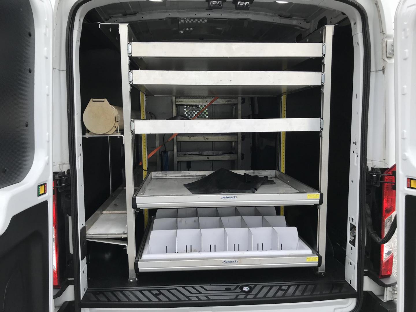 2019 White /Gray Ford Transit 250 Van Med. Roof w/Sliding Pass. 148-in. WB (1FTYR2CMXKK) with an 3.7L V6 DOHC 24V engine, 6A transmission, located at 577 Chester Pike, Prospect Park, PA, 19076, (610) 237-1015, 39.886154, -75.302338 - Photo#15
