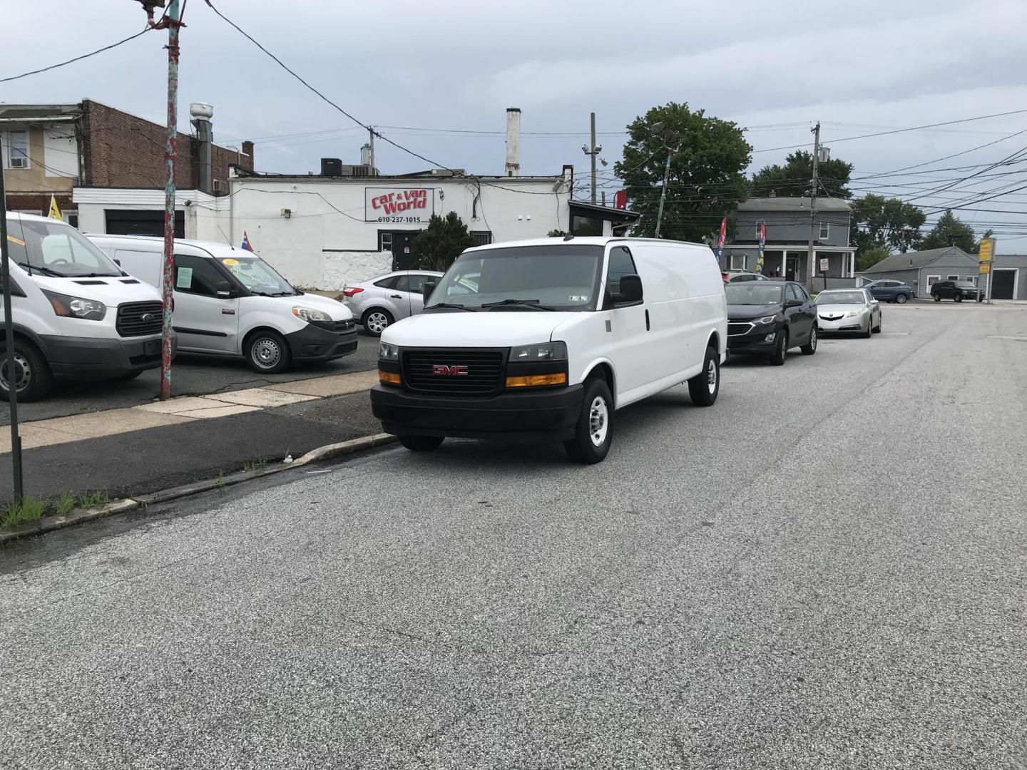2021 White /Gray GMC Savana G2500 Extended Cargo (1GTW7BFP2M1) with an 4.3L V6 engine, 6A transmission, located at 577 Chester Pike, Prospect Park, PA, 19076, (610) 237-1015, 39.886154, -75.302338 - 2021 GMC Savana 2500: Extended Body, has A/C in rear of van, new PA inspection, FLEET MAINTAINED! This vehicle comes inspected and has been given a bumper to bumper safety check. It is very clean, reliable, and well maintained. We offer a unique pay plan that is known for being the easiest and fa - Photo#1