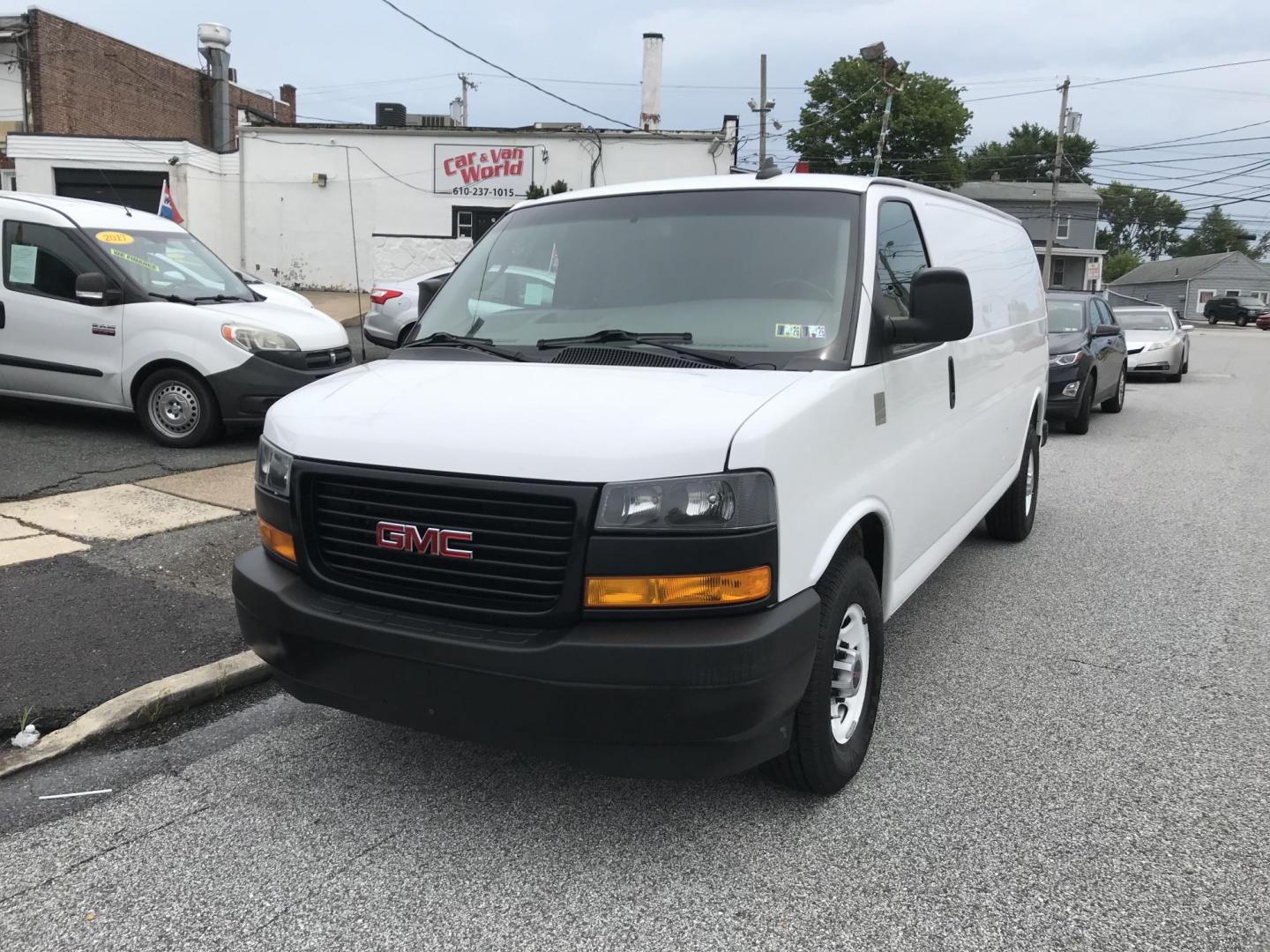 2021 White /Gray GMC Savana G2500 Extended Cargo (1GTW7BFP2M1) with an 4.3L V6 engine, 6A transmission, located at 577 Chester Pike, Prospect Park, PA, 19076, (610) 237-1015, 39.886154, -75.302338 - 2021 GMC Savana 2500: Extended Body, has A/C in rear of van, new PA inspection, FLEET MAINTAINED! This vehicle comes inspected and has been given a bumper to bumper safety check. It is very clean, reliable, and well maintained. We offer a unique pay plan that is known for being the easiest and fa - Photo#2