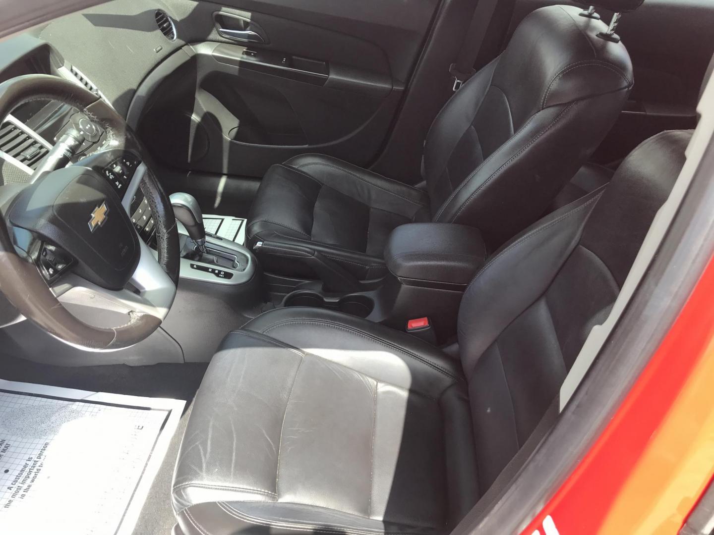 2015 Red /Black Chevrolet Cruze 2LT Auto (1G1PE5SB1F7) with an 1.4L L4 DOHC 16V TURBO engine, 6-Speed Automatic transmission, located at 577 Chester Pike, Prospect Park, PA, 19076, (610) 237-1015, 39.886154, -75.302338 - 2015 Chevrolet Cruze 2LT: Only 102k miles, great on gas, black leather interior, SUPER CLEAN, runs LIKE NEW! This vehicle comes inspected and has been given a bumper to bumper safety check. It is very clean, reliable, and well maintained. We offer a unique pay plan that is known for being the eas - Photo#8