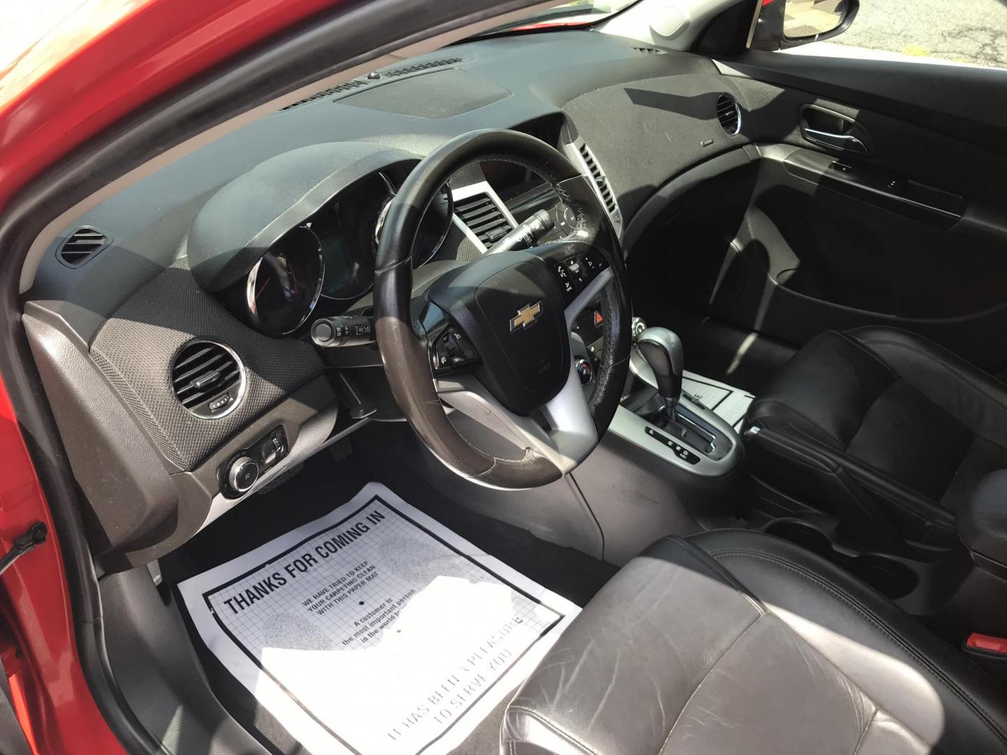 2015 Red /Black Chevrolet Cruze 2LT Auto (1G1PE5SB1F7) with an 1.4L L4 DOHC 16V TURBO engine, 6-Speed Automatic transmission, located at 577 Chester Pike, Prospect Park, PA, 19076, (610) 237-1015, 39.886154, -75.302338 - 2015 Chevrolet Cruze 2LT: Only 102k miles, great on gas, black leather interior, SUPER CLEAN, runs LIKE NEW! This vehicle comes inspected and has been given a bumper to bumper safety check. It is very clean, reliable, and well maintained. We offer a unique pay plan that is known for being the eas - Photo#9