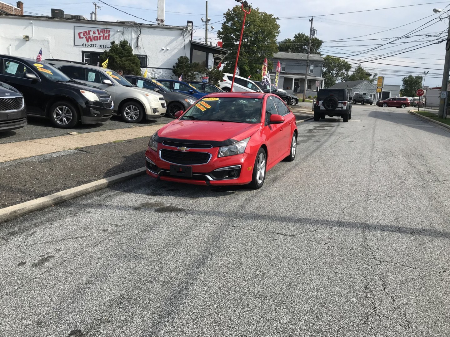 2015 Red /Black Chevrolet Cruze 2LT Auto (1G1PE5SB1F7) with an 1.4L L4 DOHC 16V TURBO engine, 6-Speed Automatic transmission, located at 577 Chester Pike, Prospect Park, PA, 19076, (610) 237-1015, 39.886154, -75.302338 - 2015 Chevrolet Cruze 2LT: Only 113k miles, great on gas, black leather interior, SUPER CLEAN, runs LIKE NEW! This vehicle comes inspected and has been given a bumper to bumper safety check. It is very clean, reliable, and well maintained. We offer a unique pay plan that is known for being the eas- Photo#1
