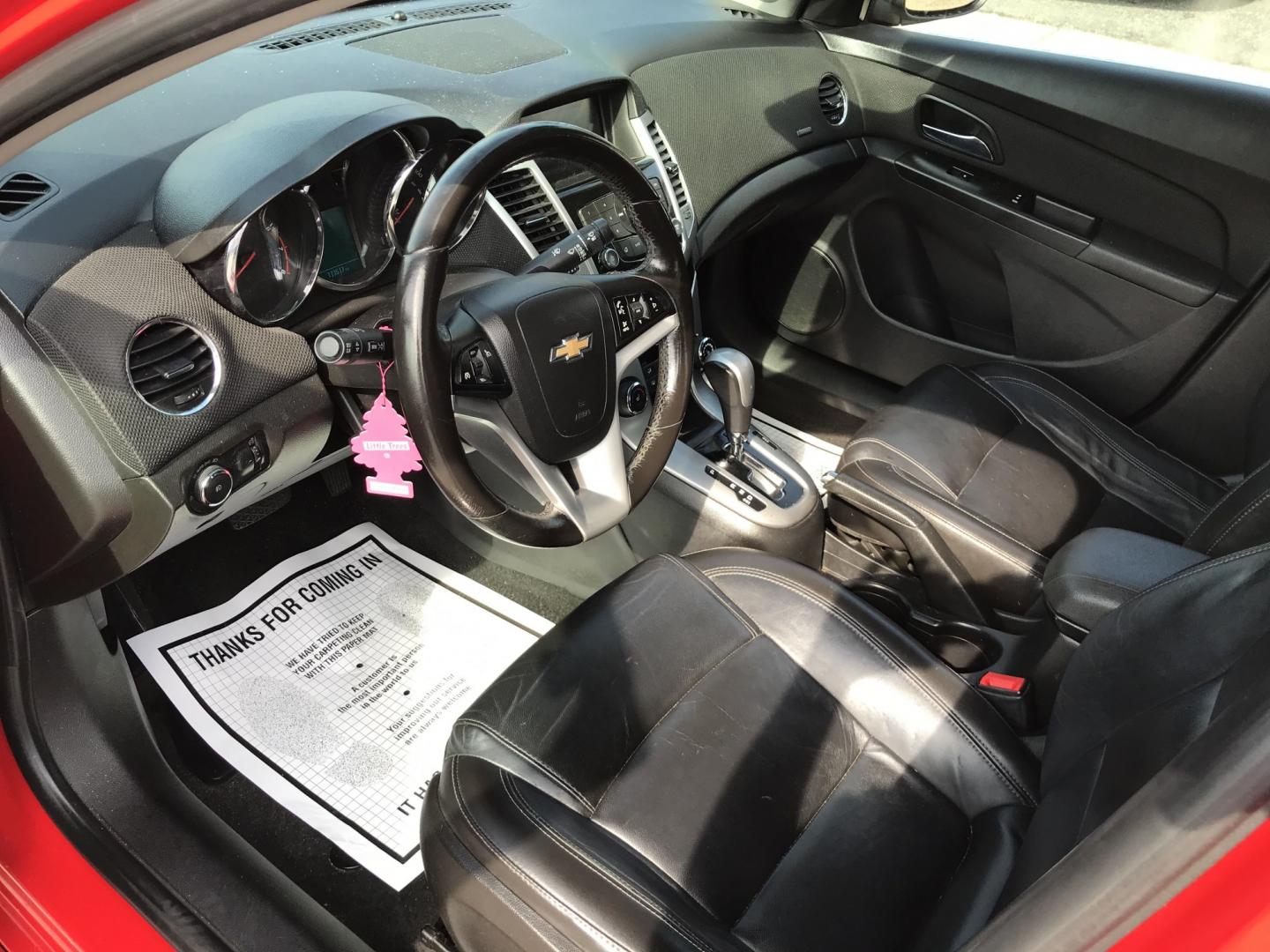 2015 Red /Black Chevrolet Cruze 2LT Auto (1G1PE5SB1F7) with an 1.4L L4 DOHC 16V TURBO engine, 6-Speed Automatic transmission, located at 577 Chester Pike, Prospect Park, PA, 19076, (610) 237-1015, 39.886154, -75.302338 - 2015 Chevrolet Cruze 2LT: Only 113k miles, great on gas, black leather interior, SUPER CLEAN, runs LIKE NEW! This vehicle comes inspected and has been given a bumper to bumper safety check. It is very clean, reliable, and well maintained. We offer a unique pay plan that is known for being the eas- Photo#7