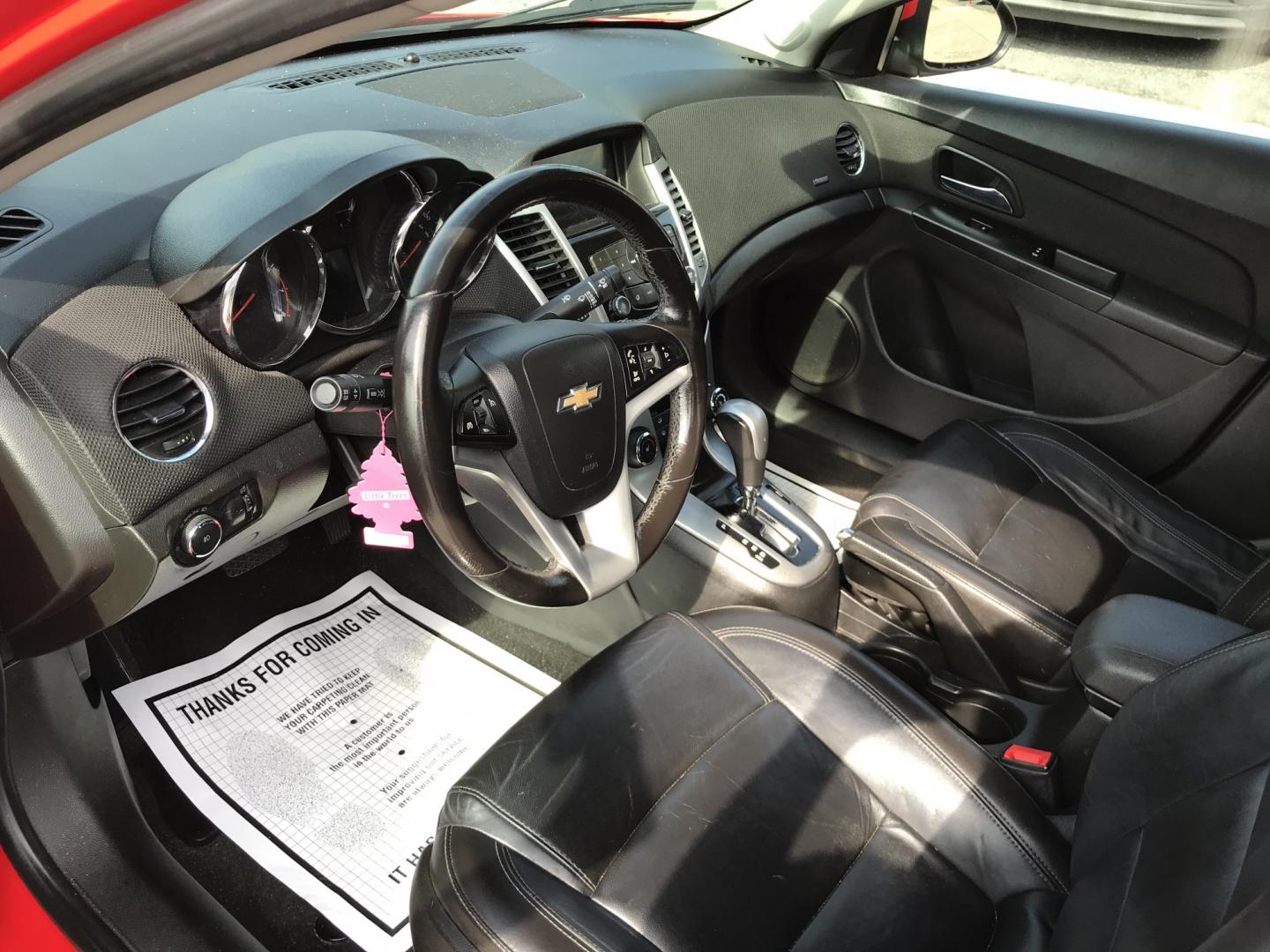 2015 Red /Black Chevrolet Cruze 2LT Auto (1G1PE5SB1F7) with an 1.4L L4 DOHC 16V TURBO engine, 6-Speed Automatic transmission, located at 577 Chester Pike, Prospect Park, PA, 19076, (610) 237-1015, 39.886154, -75.302338 - 2015 Chevrolet Cruze 2LT: Only 113k miles, great on gas, black leather interior, SUPER CLEAN, runs LIKE NEW! This vehicle comes inspected and has been given a bumper to bumper safety check. It is very clean, reliable, and well maintained. We offer a unique pay plan that is known for being the eas- Photo#10