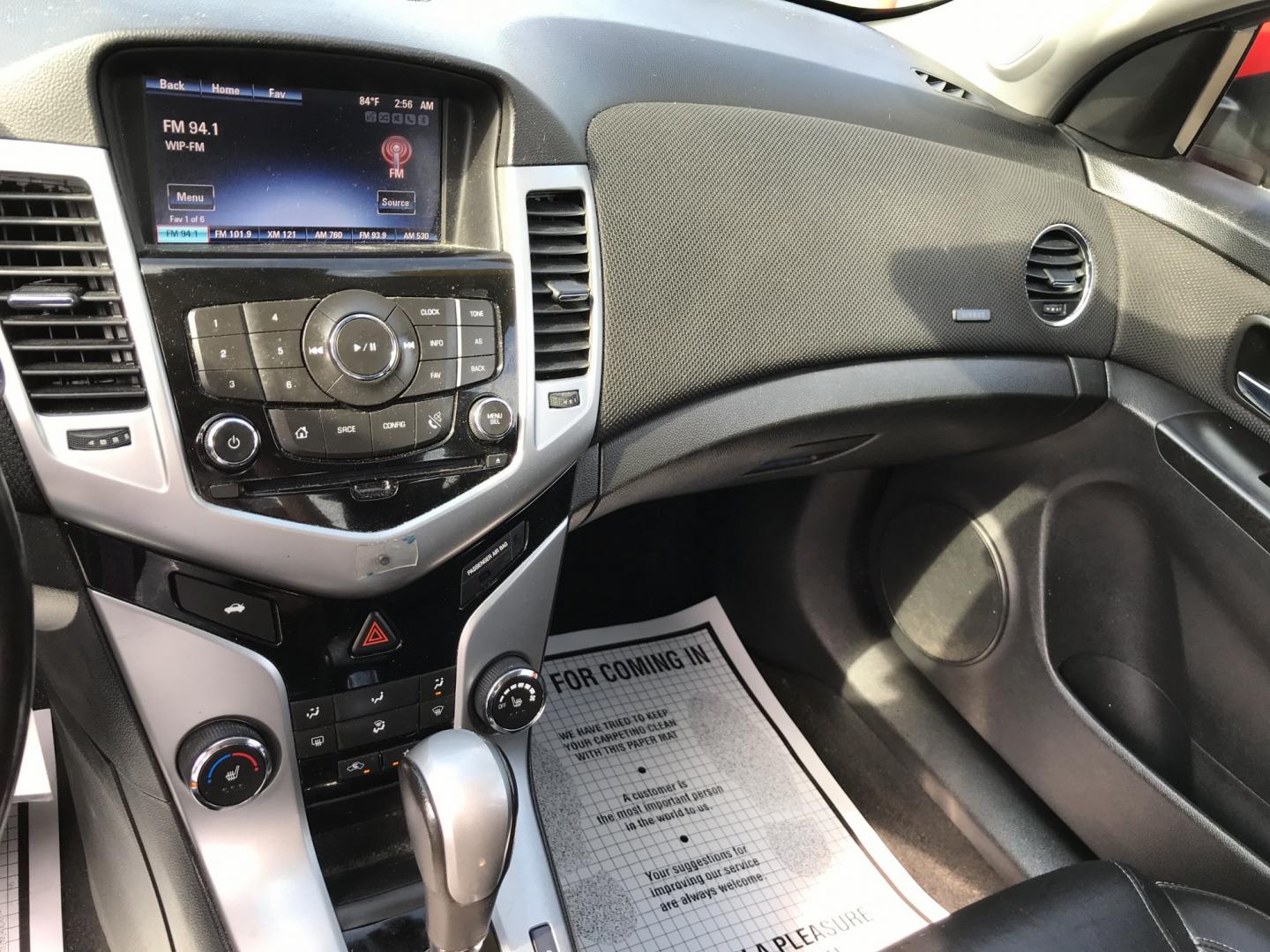 2015 Red /Black Chevrolet Cruze 2LT Auto (1G1PE5SB1F7) with an 1.4L L4 DOHC 16V TURBO engine, 6-Speed Automatic transmission, located at 577 Chester Pike, Prospect Park, PA, 19076, (610) 237-1015, 39.886154, -75.302338 - 2015 Chevrolet Cruze 2LT: Only 113k miles, great on gas, black leather interior, SUPER CLEAN, runs LIKE NEW! This vehicle comes inspected and has been given a bumper to bumper safety check. It is very clean, reliable, and well maintained. We offer a unique pay plan that is known for being the eas- Photo#12