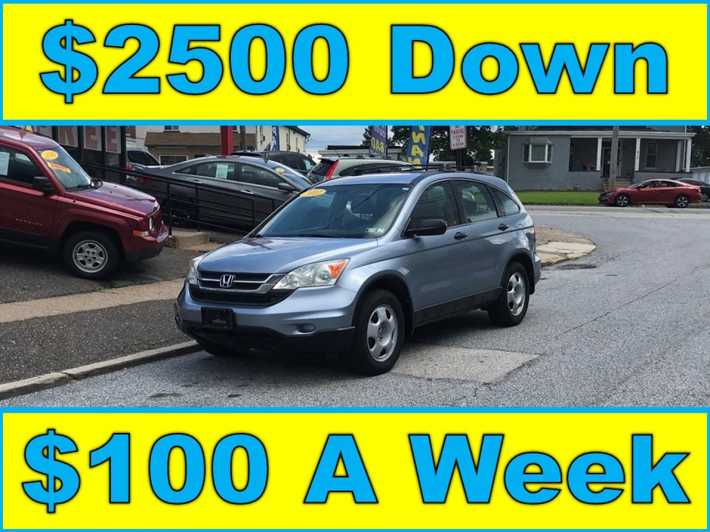 2011 Blue /Gray Honda CR-V LX (5J6RE3H37BL) with an 2.4L L4 DOHC 16V engine, 5-Speed Automatic transmission, located at 577 Chester Pike, Prospect Park, PA, 19076, (610) 237-1015, 39.886154, -75.302338 - Photo#0