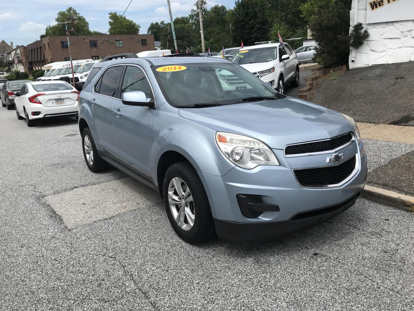 2014 Blue /Gray Chevrolet Equinox 1LT 2WD (2GNALBEK9E6) with an 2.4L L4 DOHC 16V engine, 6-Speed Automatic transmission, located at 577 Chester Pike, Prospect Park, PA, 19076, (610) 237-1015, 39.886154, -75.302338 - 2014 Chevrolet Equinox LT: Only 125k miles, backup camera, new PA inspection, runs LIKE NEW! This vehicle comes inspected and has been given a bumper to bumper safety check. It is very clean, reliable, and well maintained. We offer a unique pay plan that is known for being the easiest and fastest - Photo#2