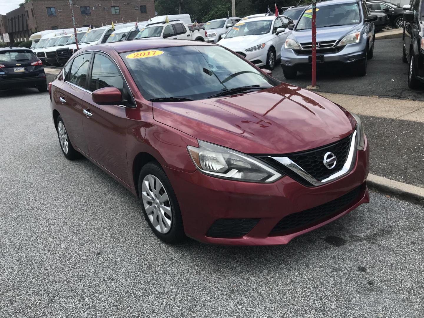 2017 Red /Black Nissan Sentra S (3N1AB7AP9HL) with an 1.8L L4 SFI DOHC 16V engine, Automatic transmission, located at 577 Chester Pike, Prospect Park, PA, 19076, (610) 237-1015, 39.886154, -75.302338 - 2017 Nissan Sentra: Only 103k miles, backup camera, new PA inspection, SUPER CLEAN, runs LIKE NEW! This vehicle comes inspected and has been given a bumper to bumper safety check. It is very clean, reliable, and well maintained. We offer a unique pay plan that is known for being the easiest and f - Photo#2