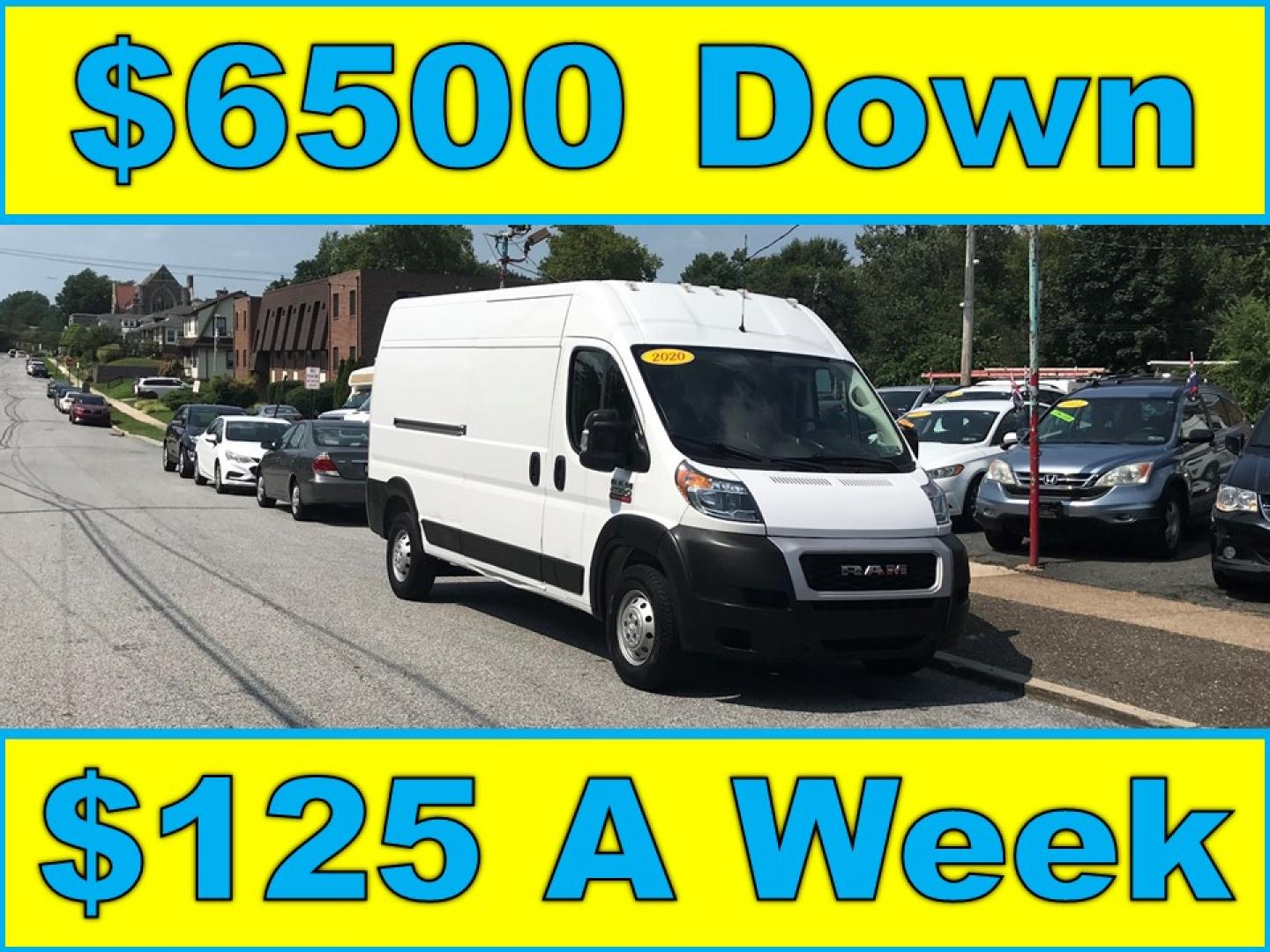 2020 White /Gray RAM Promaster 2500 High Roof Tradesman 159-in. WB (3C6TRVDG5LE) with an 3.6L V6 engine, 6A transmission, located at 577 Chester Pike, Prospect Park, PA, 19076, (610) 237-1015, 39.886154, -75.302338 - 2020 Ram Promaster 2500 High Roof: Backup camera, 3 front seats, new PA inspection, no side or rear windows, FLEET MAINTAINED, runs LIKE NEW! This vehicle comes inspected and has been given a bumper to bumper safety check. It is very clean, reliable, and well maintained. We offer a unique pay pla - Photo#0