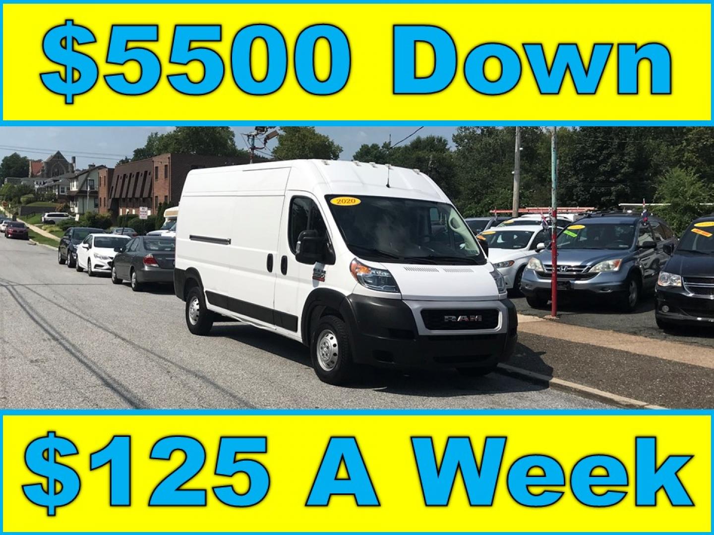 2020 White /Gray RAM Promaster 2500 High Roof Tradesman 159-in. WB (3C6TRVDG5LE) with an 3.6L V6 engine, 6A transmission, located at 577 Chester Pike, Prospect Park, PA, 19076, (610) 237-1015, 39.886154, -75.302338 - 2020 Ram Promaster 2500 High Roof: Backup camera, 3 front seats, new PA inspection, no side or rear windows, FLEET MAINTAINED, runs LIKE NEW! This vehicle comes inspected and has been given a bumper to bumper safety check. It is very clean, reliable, and well maintained. We offer a unique pay pla - Photo#0