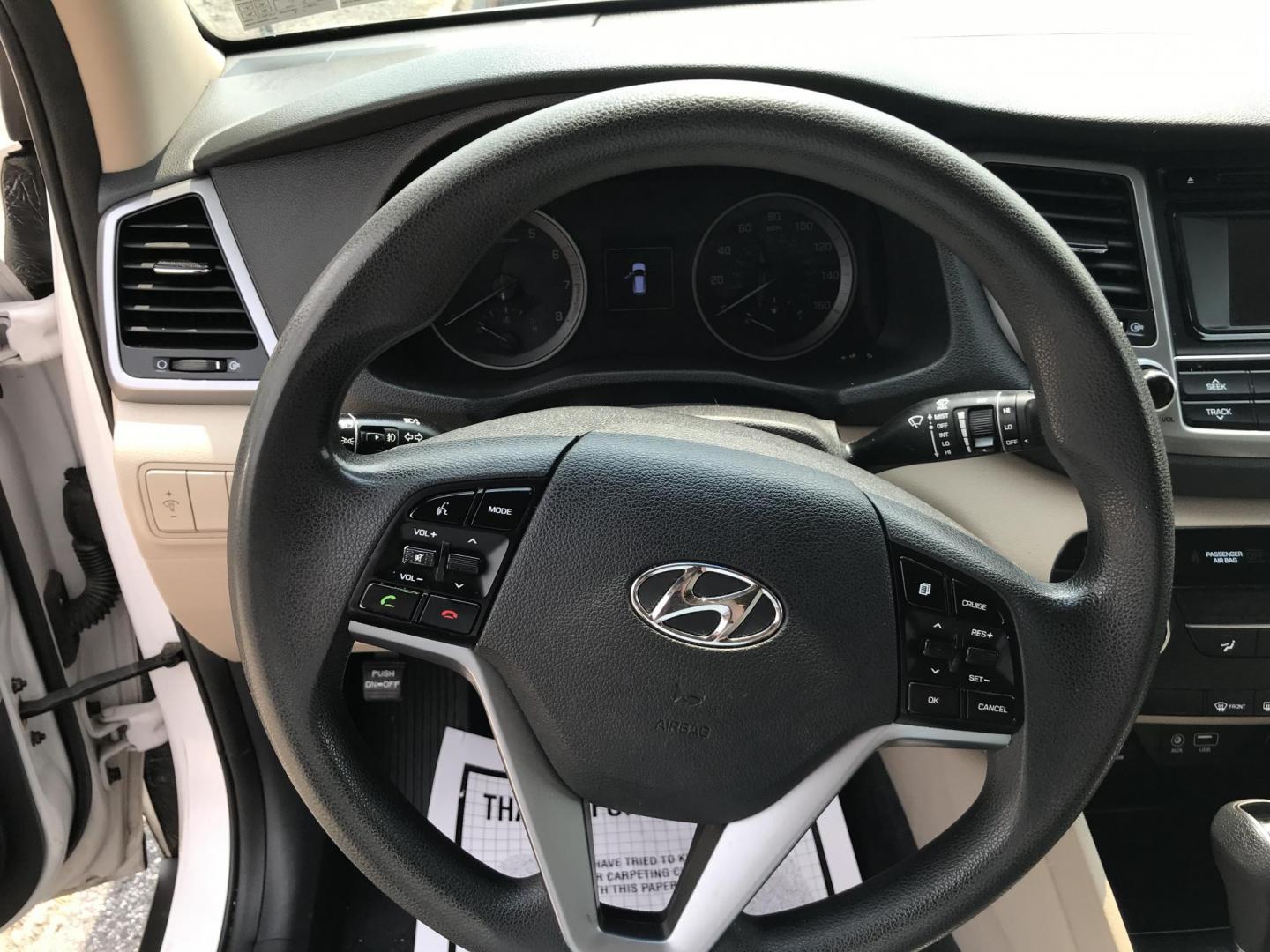 2016 White /Tan Hyundai Tucson SE w/Preferred Package AWD (KM8J3CA43GU) with an 2.0L L4 DOHC 16V engine, 6A transmission, located at 577 Chester Pike, Prospect Park, PA, 19076, (610) 237-1015, 39.886154, -75.302338 - 2016 Hyundai Tuscon: AWD, backup camera, new PA inspection, great on gas, SUPER CLEAN, runs LIKE NEW! This vehicle comes inspected and has been given a bumper to bumper safety check. It is very clean, reliable, and well maintained. We offer a unique pay plan that is known for being the easiest an - Photo#12
