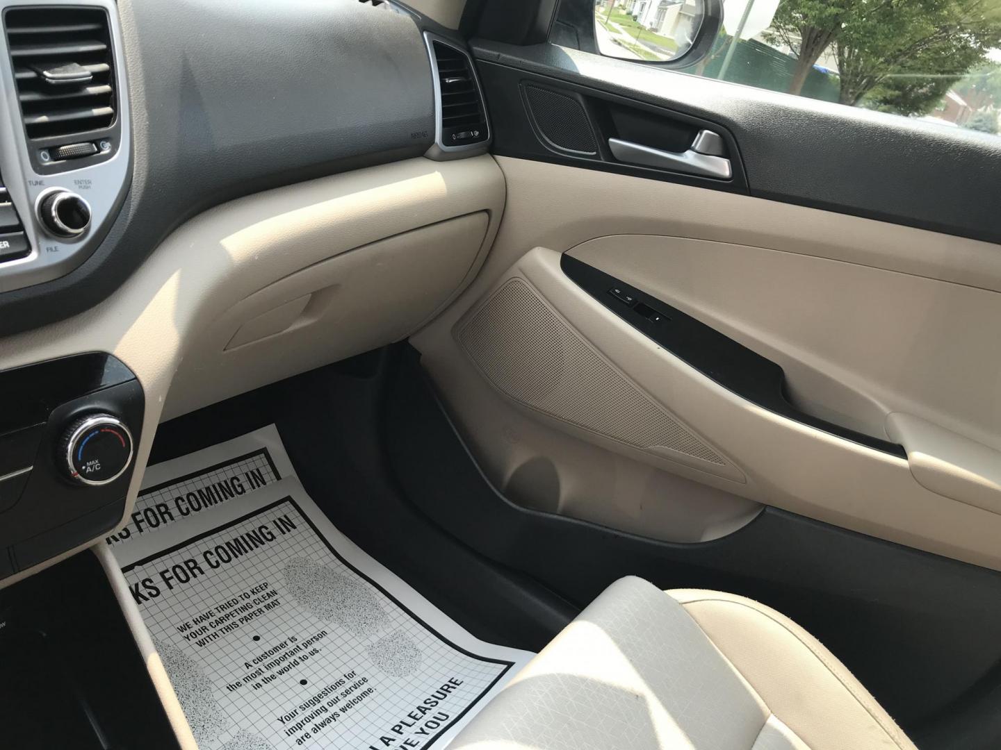 2016 White /Tan Hyundai Tucson SE w/Preferred Package AWD (KM8J3CA43GU) with an 2.0L L4 DOHC 16V engine, 6A transmission, located at 577 Chester Pike, Prospect Park, PA, 19076, (610) 237-1015, 39.886154, -75.302338 - 2016 Hyundai Tuscon: AWD, backup camera, new PA inspection, great on gas, SUPER CLEAN, runs LIKE NEW! This vehicle comes inspected and has been given a bumper to bumper safety check. It is very clean, reliable, and well maintained. We offer a unique pay plan that is known for being the easiest an - Photo#16