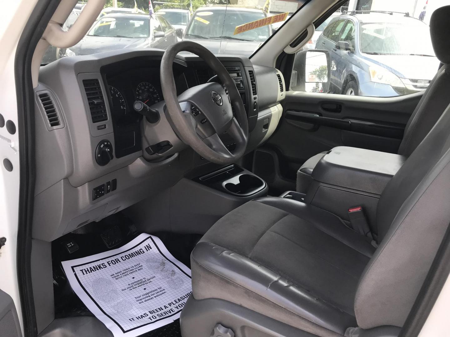 2013 White /Gray Nissan NV Cargo 3500 HD S V8 High Roof (1N6AF0LY1DN) with an 5.6L V8 DOHC 32V engine, 5-Speed Automatic transmission, located at 577 Chester Pike, Prospect Park, PA, 19076, (610) 237-1015, 39.886154, -75.302338 - 2013 Nissan NV 3500 High Roof: Has shelving, new PA inspection, V8, runs LIKE NEW! This vehicle comes inspected and has been given a bumper to bumper safety check. It is very clean, reliable, and well maintained. We offer a unique pay plan that is known for being the easiest and fastest financing - Photo#7