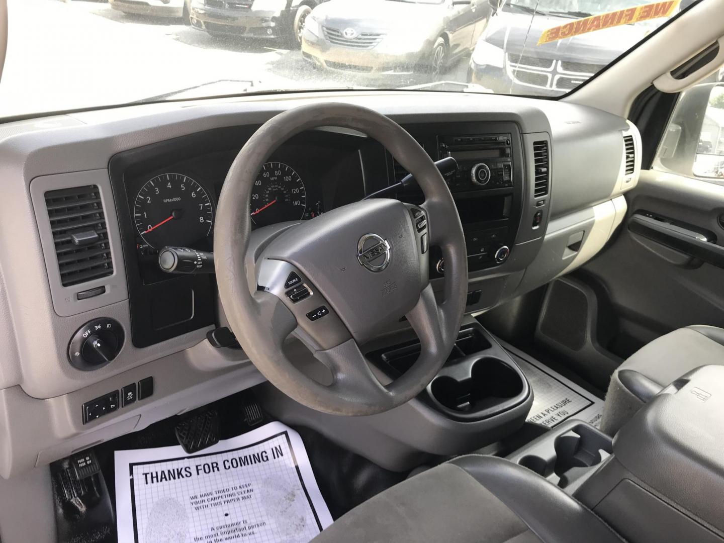 2013 White /Gray Nissan NV Cargo 3500 HD S V8 High Roof (1N6AF0LY1DN) with an 5.6L V8 DOHC 32V engine, 5-Speed Automatic transmission, located at 577 Chester Pike, Prospect Park, PA, 19076, (610) 237-1015, 39.886154, -75.302338 - 2013 Nissan NV 3500 High Roof: Has shelving, new PA inspection, V8, runs LIKE NEW! This vehicle comes inspected and has been given a bumper to bumper safety check. It is very clean, reliable, and well maintained. We offer a unique pay plan that is known for being the easiest and fastest financing - Photo#11