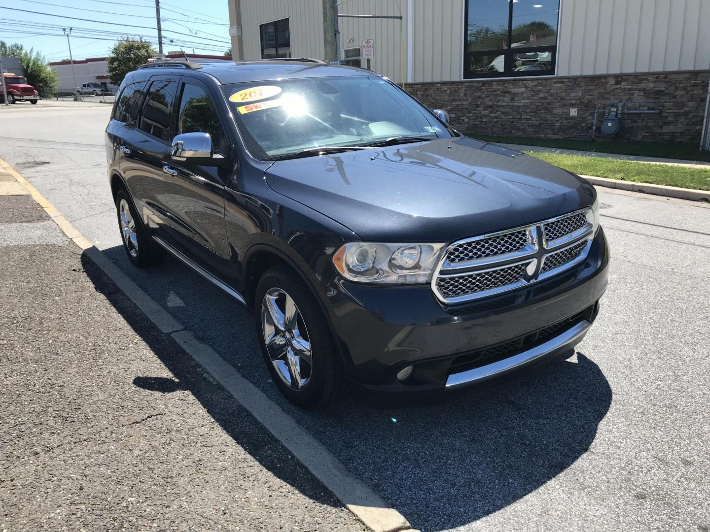 2012 Blue /Black Dodge Durango Citadel AWD (1C4SDJET9CC) with an 5.7L V8 OHV 16V engine, 5-Speed Automatic transmission, located at 577 Chester Pike, Prospect Park, PA, 19076, (610) 237-1015, 39.886154, -75.302338 - 2012 Dodge Durango Citadel: DVD player w/ headphones, navigation system, backup camera, 5.7 HEMI engine, remote start, 3rd row seating, AWD, new inspection, runs LIKE NEW! This vehicle comes inspected and has been given a bumper to bumper safety check. It is very clean, reliable, and well maintai - Photo#3