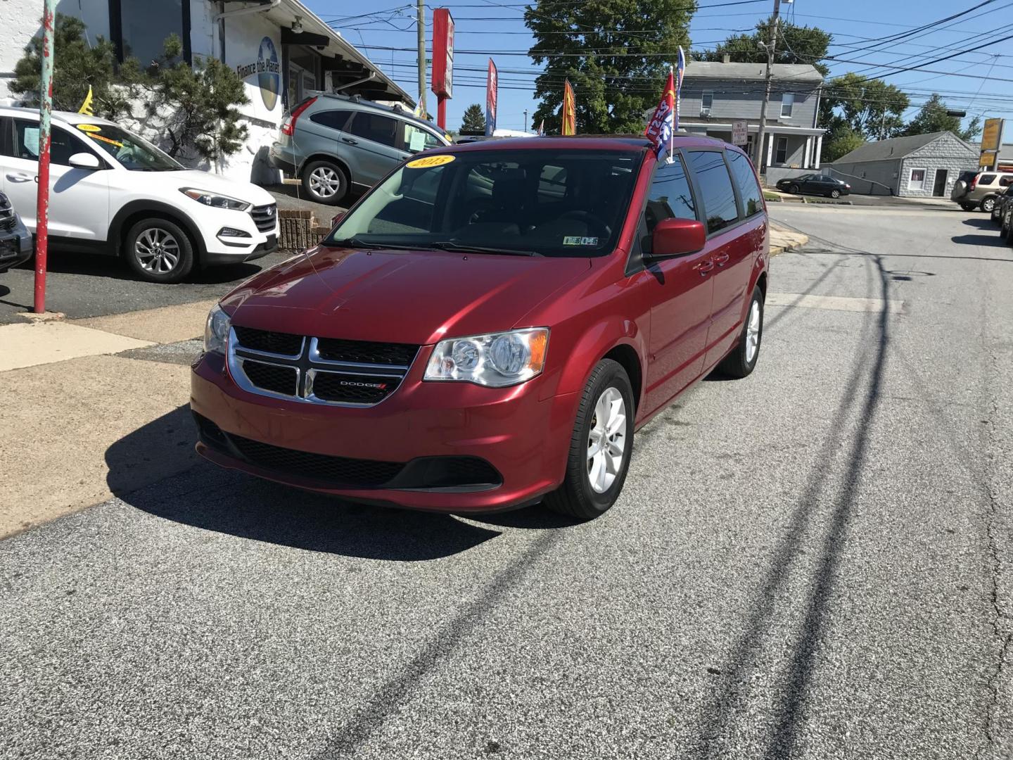 2015 Red /Black Dodge Grand Caravan SXT (2C4RDGCG7FR) with an 3.6L V6 DOHC 24V engine, 6-Speed Automatic transmission, located at 577 Chester Pike, Prospect Park, PA, 19076, (610) 237-1015, 39.886154, -75.302338 - 2015 Dodge Grand Caravan: Only 108k miles, stow and go seating, new PA inspection, runs LIKE NEW! This vehicle comes inspected and has been given a bumper to bumper safety check. It is very clean, reliable, and well maintained. We offer a unique pay plan that is known for being the easiest and fa - Photo#2