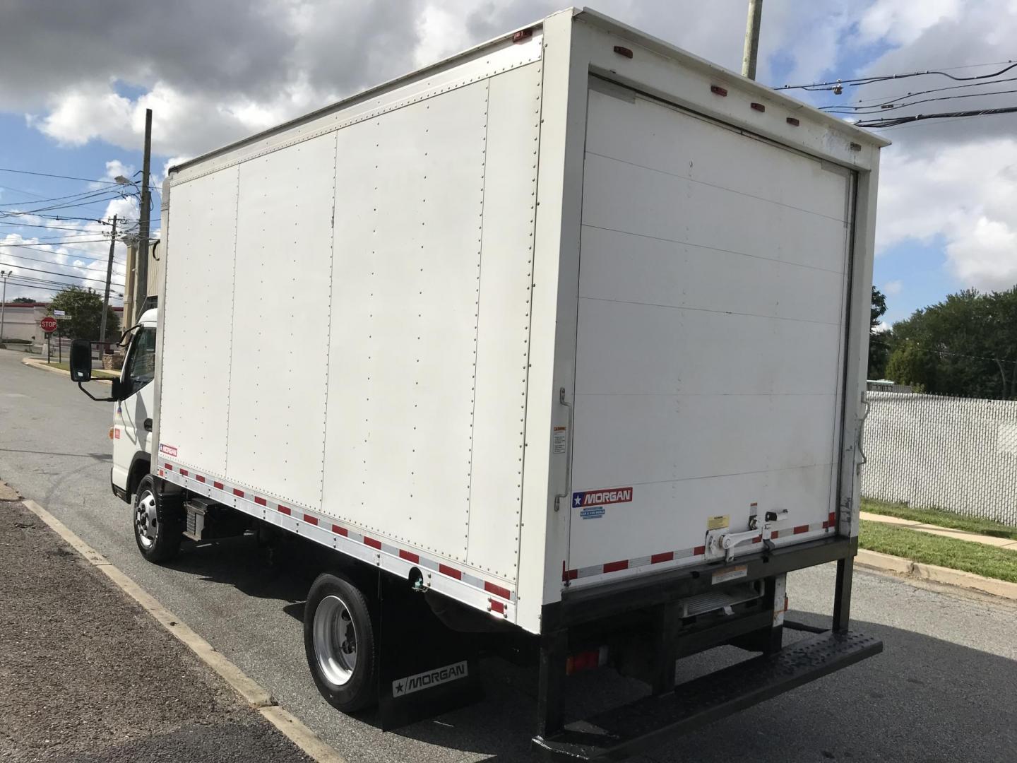 2017 White /Blue Mitsubishi Fuso FE - (JL6BNE1A8HK) with an 3.0L L4 TURBO DIESEL engine, Automatic transmission, located at 577 Chester Pike, Prospect Park, PA, 19076, (610) 237-1015, 39.886154, -75.302338 - 2017 Mitsubishi Fuso FE Box Truck: 8/26 inspection, turbo diesel, fleet maintained, runs STRONG! Dimensions: 14 ft long, 7 ft 6 inch wide, 7ft 3 inch tall. - Photo#3