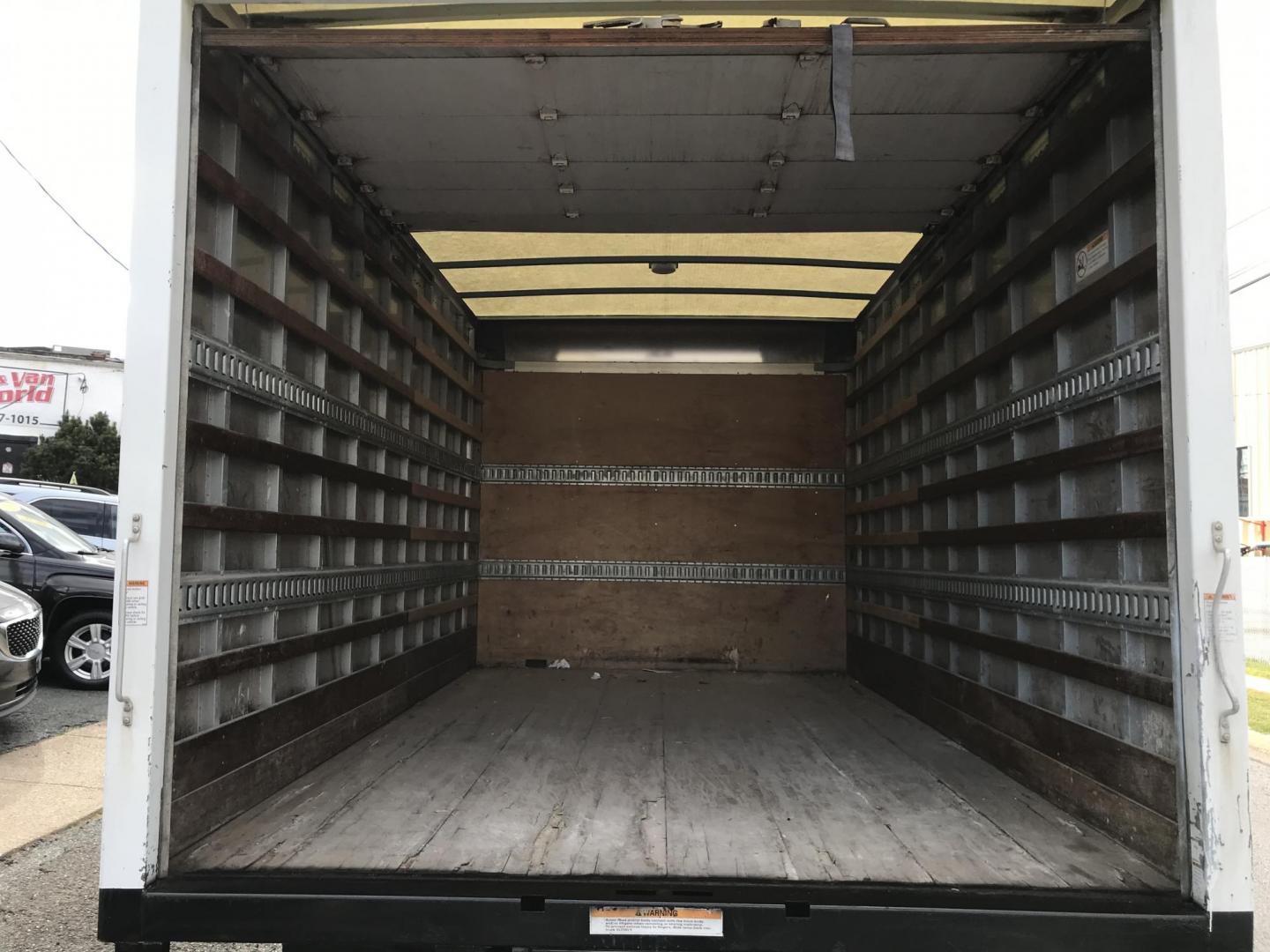 2017 White /Blue Mitsubishi Fuso FE - (JL6BNE1A8HK) with an 3.0L L4 TURBO DIESEL engine, Automatic transmission, located at 577 Chester Pike, Prospect Park, PA, 19076, (610) 237-1015, 39.886154, -75.302338 - 2017 Mitsubishi Fuso FE Box Truck: 8/26 inspection, turbo diesel, fleet maintained, runs STRONG! Dimensions: 14 ft long, 7 ft 6 inch wide, 7ft 3 inch tall. - Photo#10