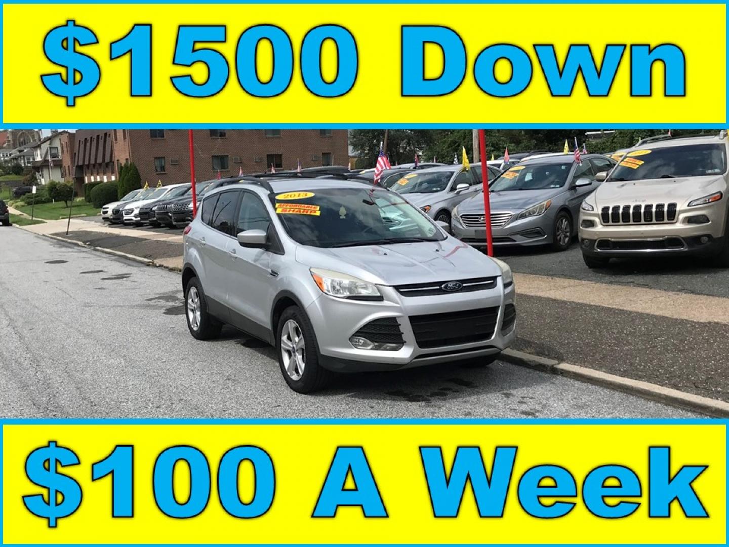 2013 Silver /Gray Ford Escape SE 4WD (1FMCU9G9XDU) with an 2.0L L4 DOHC 16V engine, 6-Speed Automatic transmission, located at 577 Chester Pike, Prospect Park, PA, 19076, (610) 237-1015, 39.886154, -75.302338 - 2013 Ford Escape SE: 4x4, new PA inspection, great on gas, SUPER CLEAN, runs LIKE NEW! This vehicle comes inspected and has been given a bumper to bumper safety check. It is very clean, reliable, and well maintained. We offer a unique pay plan that is known for being the easiest and fastest finan- Photo#0